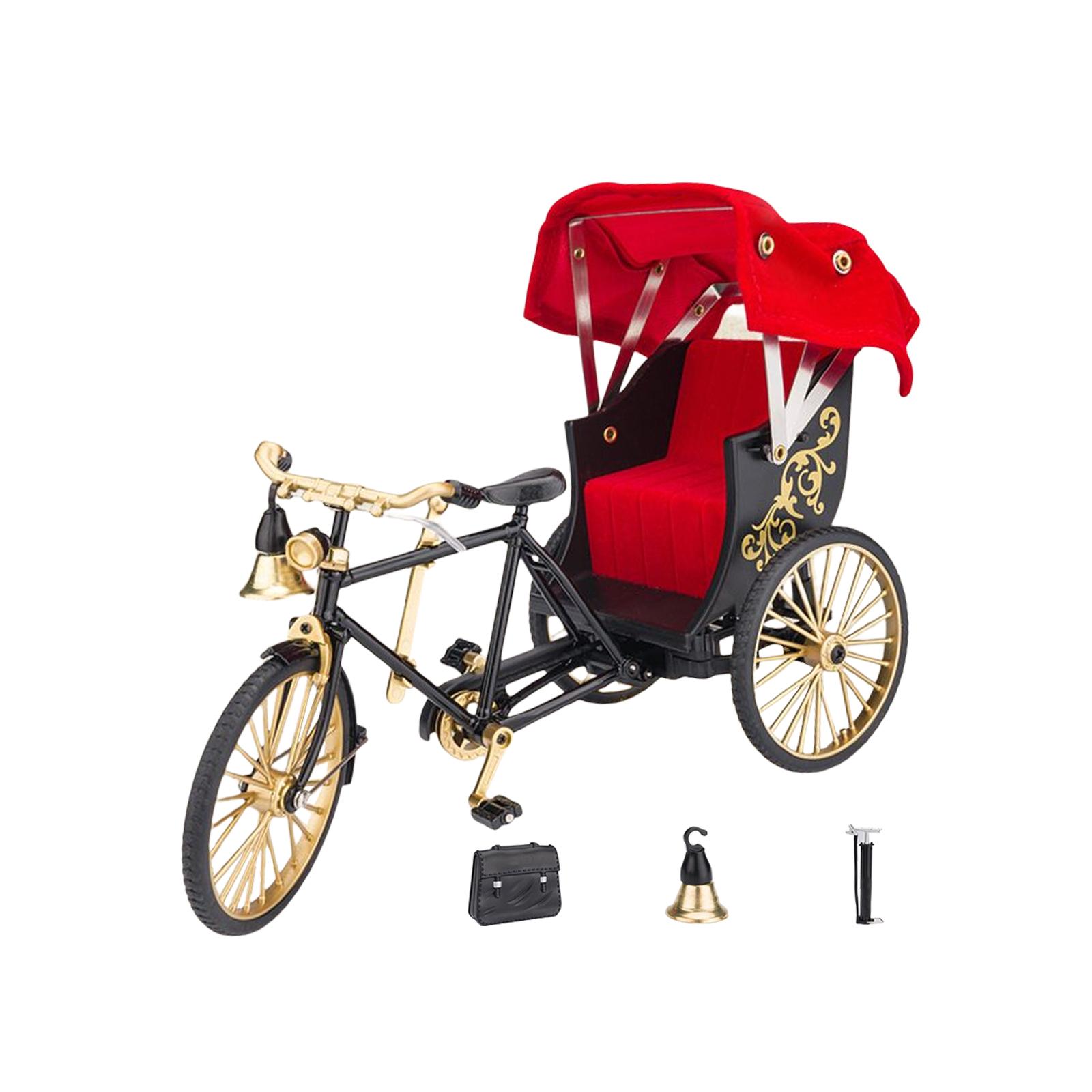Hong Rickshaw 1:12 Decoration Crafts With Simulation Awning Alloy Collection Adult