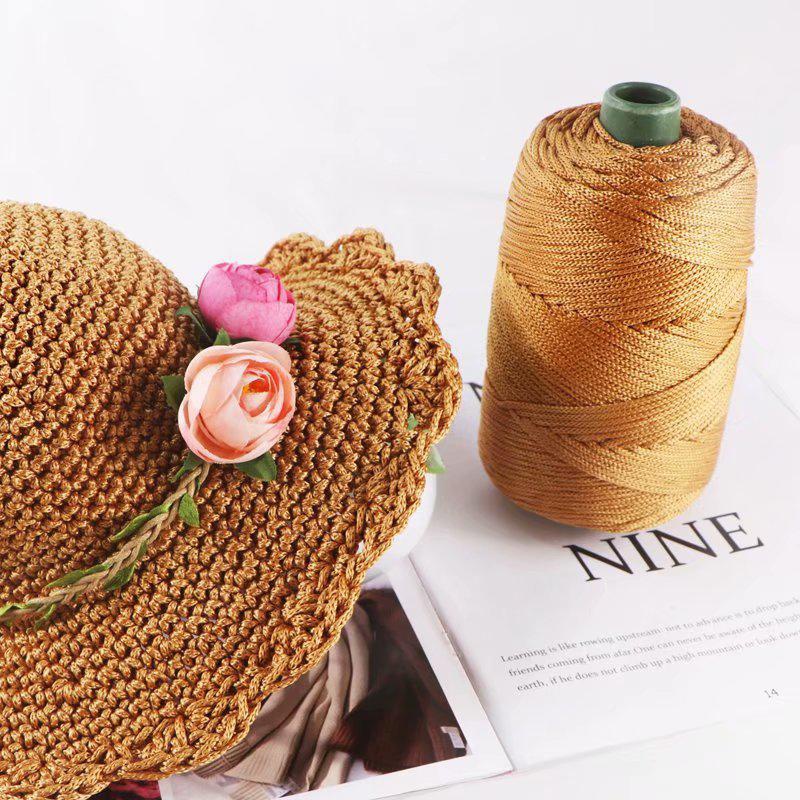 Description Picture 3 of item240 Meters Polyester Rope  Crochet Bag Cord Macrame Rope Crochet Thread Gift for Knitter Yarn for DIY Hat Handbag Sweater Hat