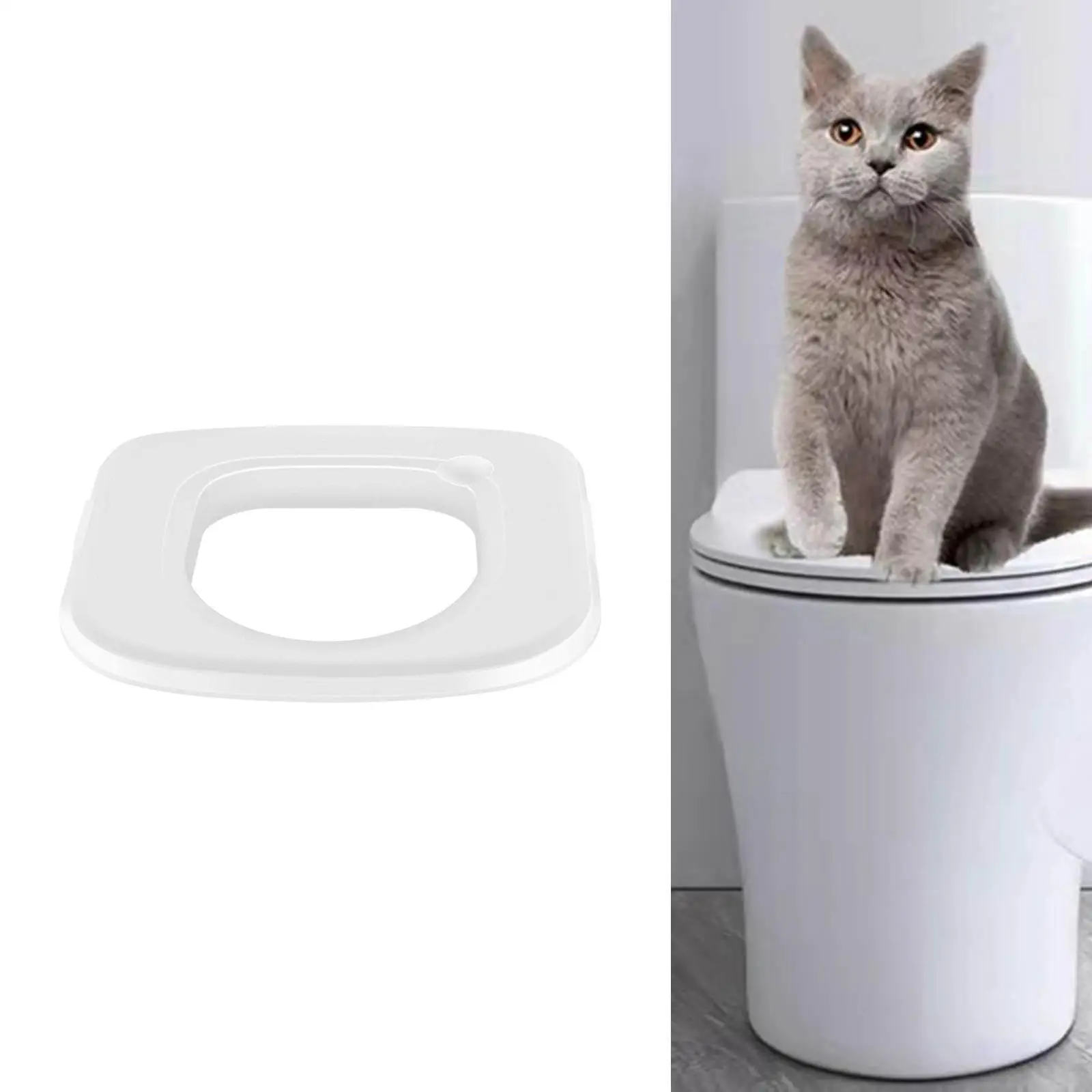 Cat Toilet Training Kit Pets Training Cat Litter Tray Cat Toilet Trainer for Teaching Cat to Use Toilet