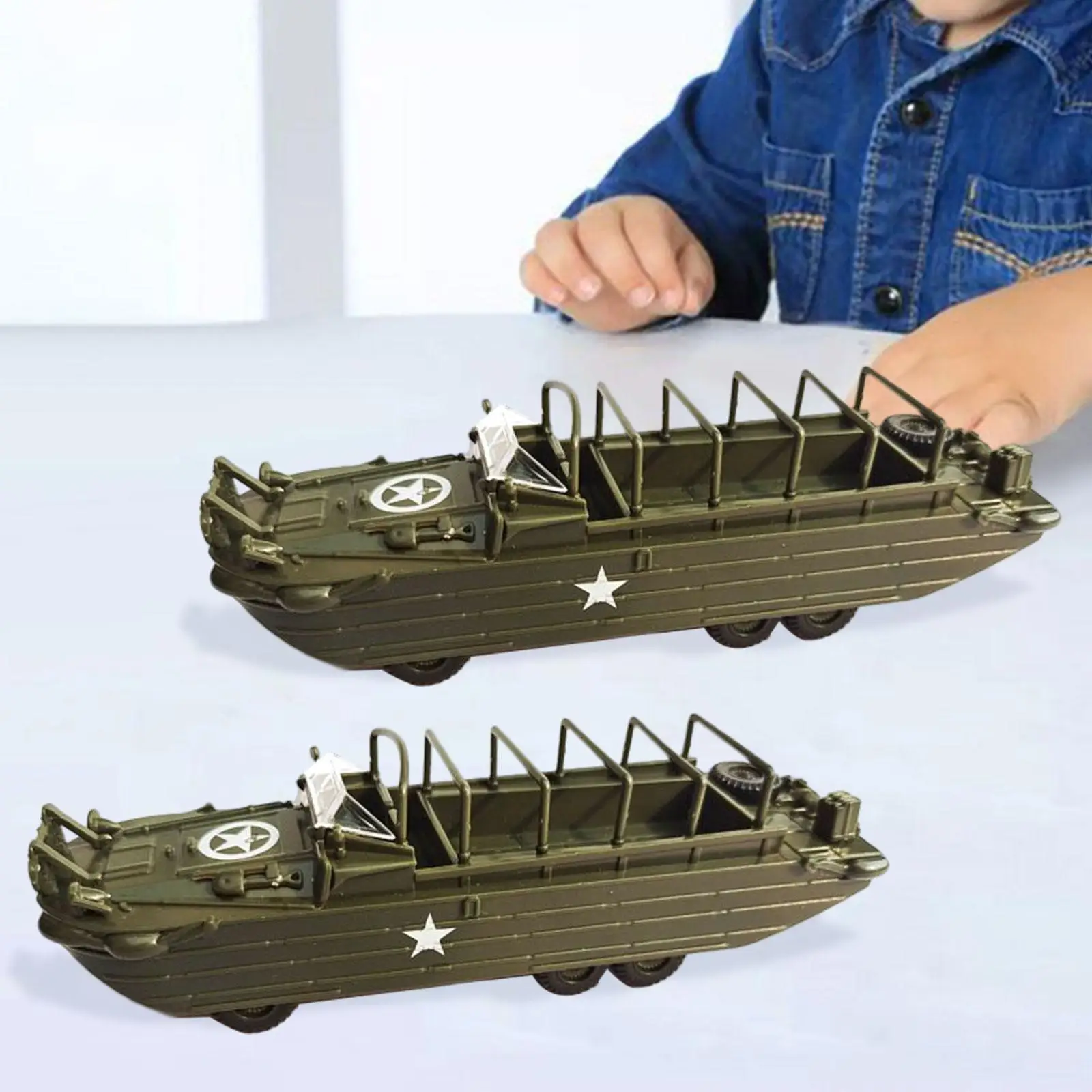 1:72 Scale Amphibious Vehicle Model Kits DIY Puzzle Truck Model for Children Boys Girls