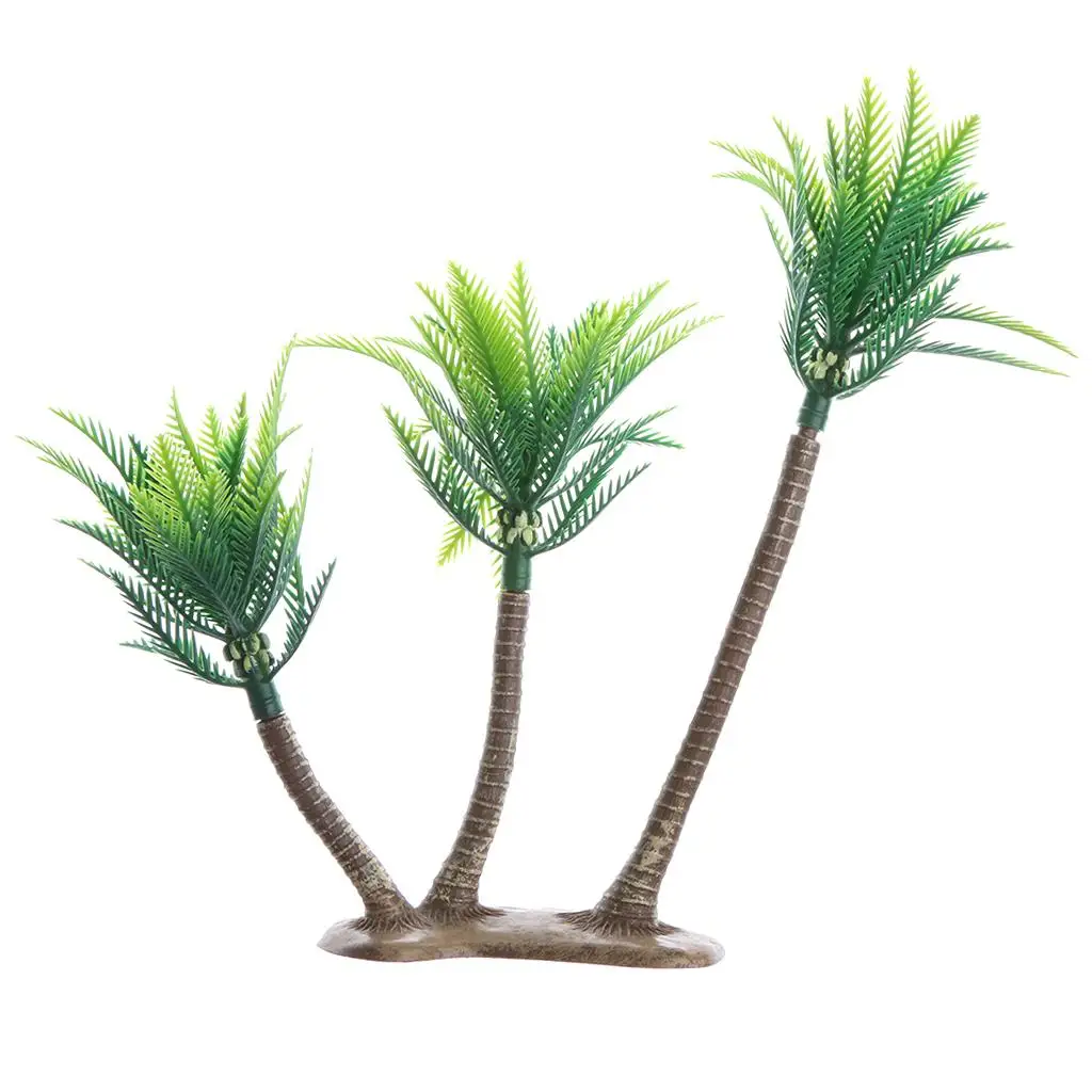 34cm Plastic 1:100 Scale Railroad Trunks Scenery Landscape Model Tree Coconut Palm Tree Model Sand Table Simulation Tree Decor