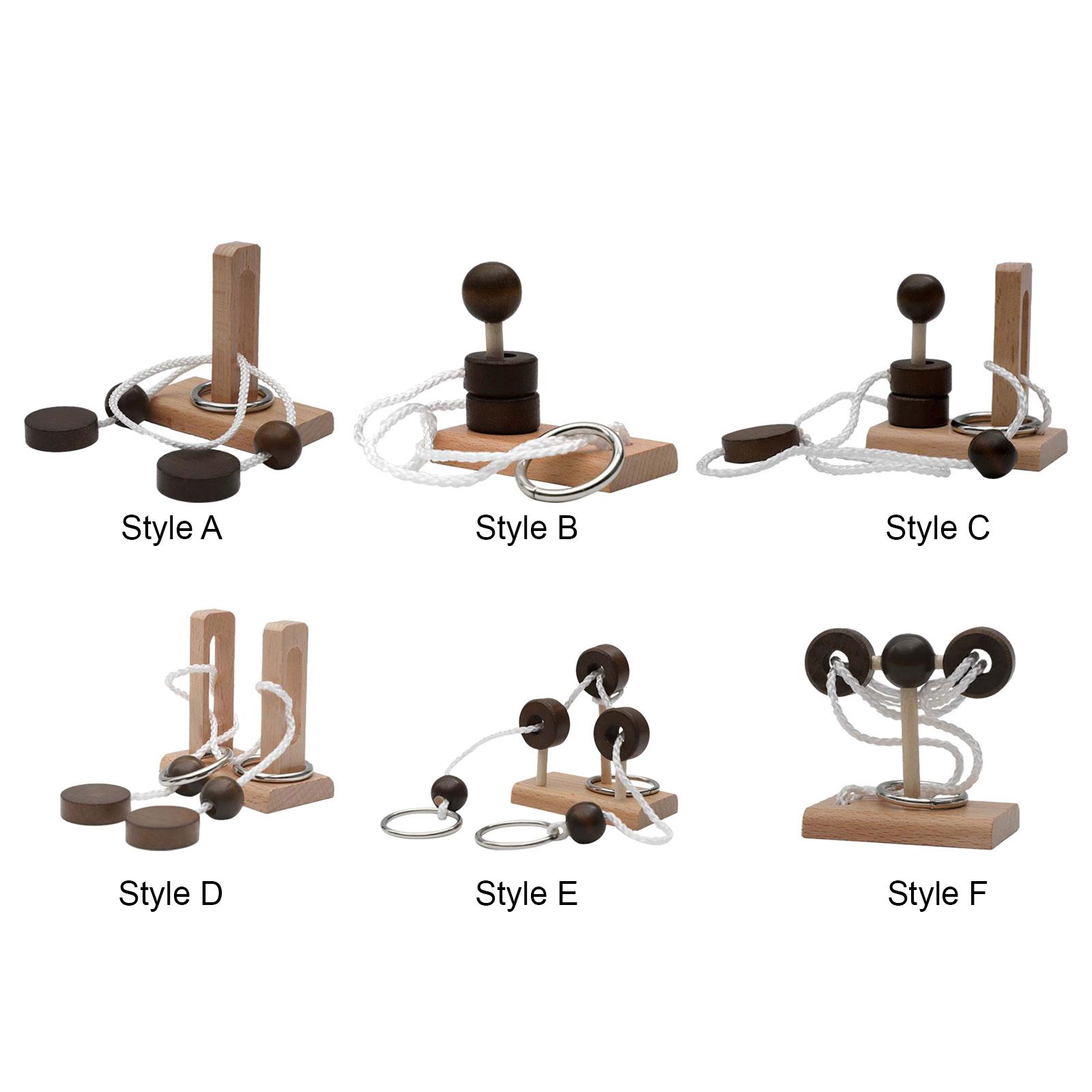 Деревянная веревочная головоломка, гладкая разблокировка, Интерактивная  портативная головоломка для мозга, головоломки для памяти, время  прохождения, творческий фокус | AliExpress