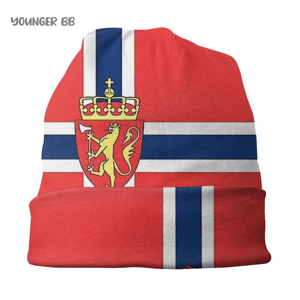 Norway Flag Caps Vintage Street Skullies Beanies Hat Adult Men's Knit Hat Men Women Female Winter Warm Elastic Bonnet Knit Hat