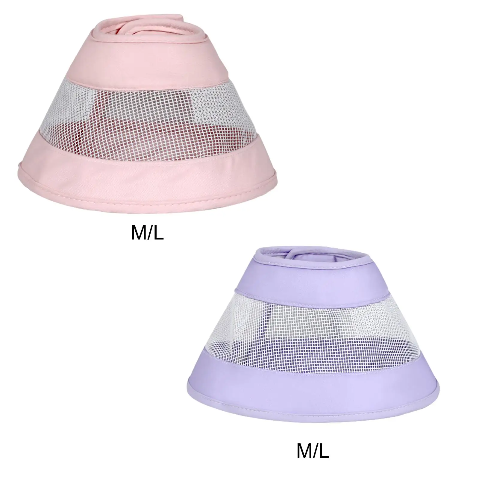 Cat Cone Collar Easy to Wear Comfortable Anti Scratching Protective Mesh Recovery Collar Adjustable Pets Cone Collar