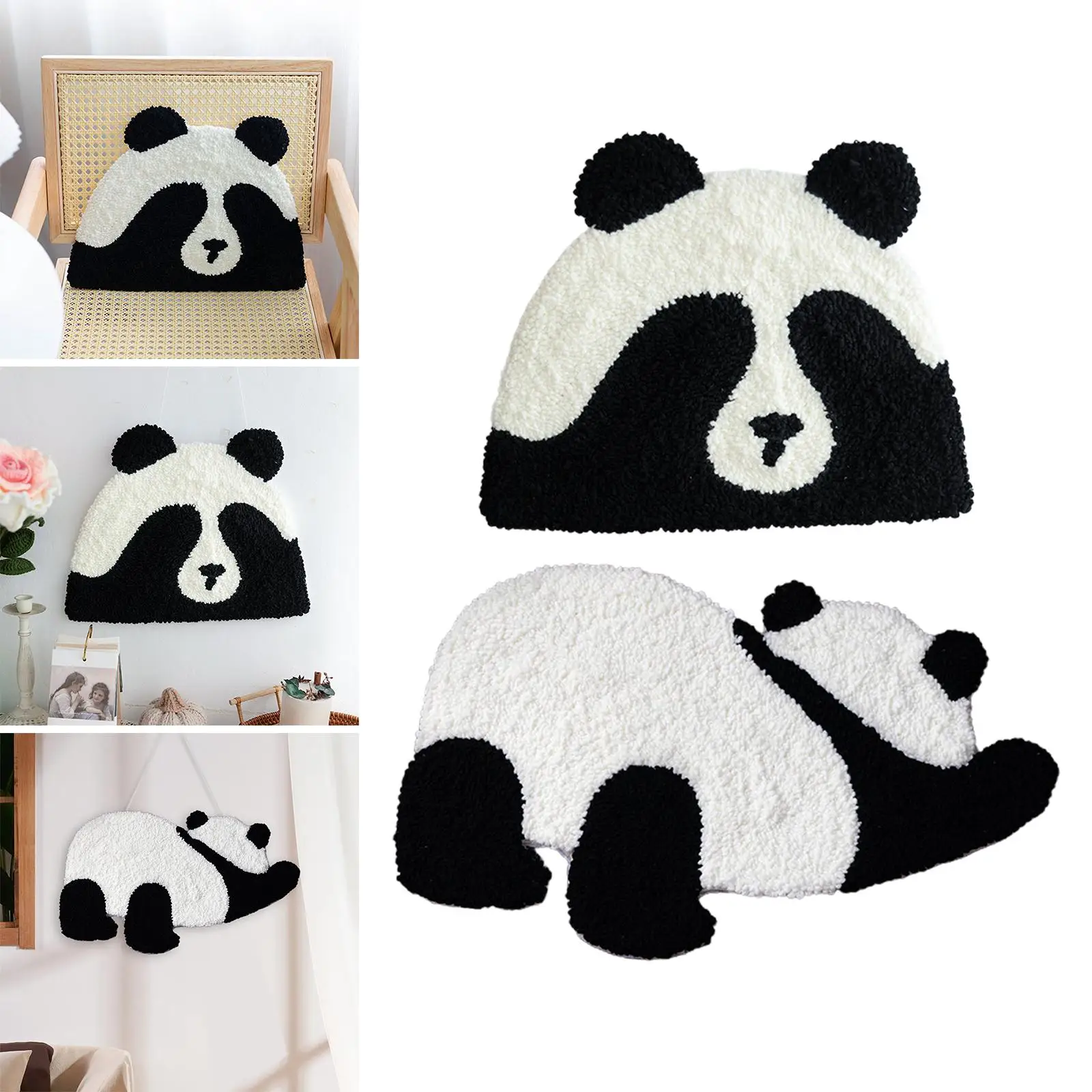 Handcraft Panda Latch Hook Rugs Rug Material Pack Embroidery for Adults