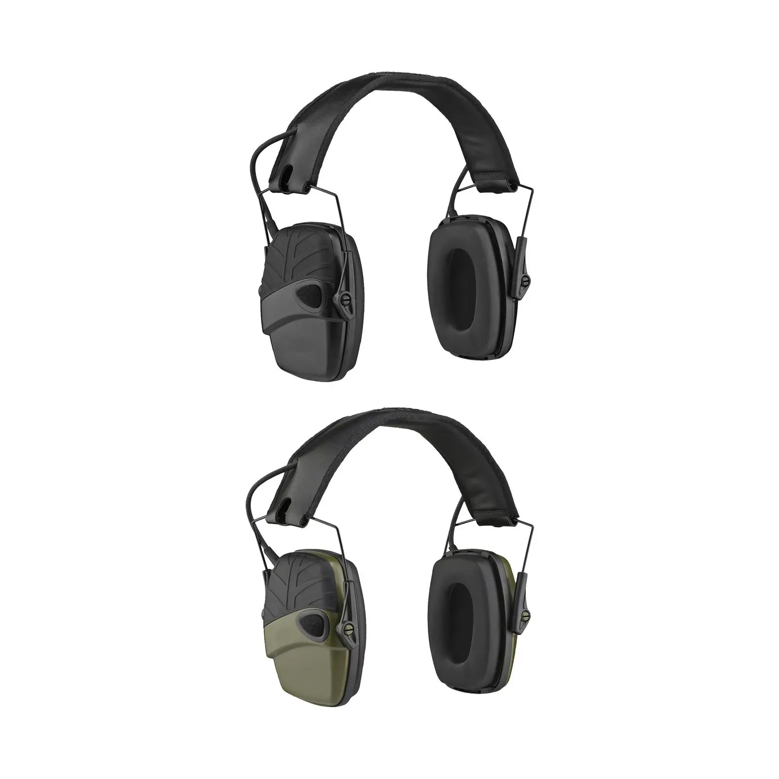 Head Mounted Ear Protection Earmuff Foldable Noise Cancelling Ear Protection Hearing Amplifiers Adjustable for Team Activities