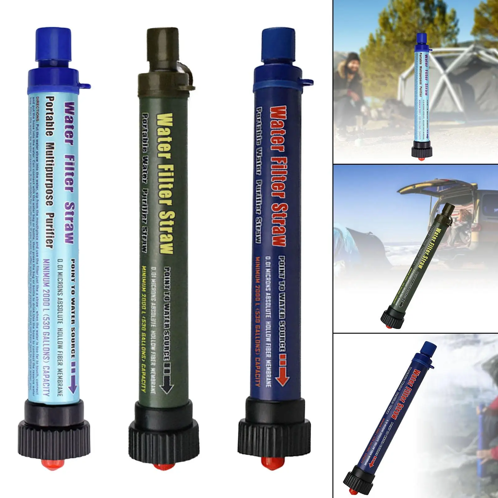 Portable Water Filter Preparedness Recreation Hollow   for Outing