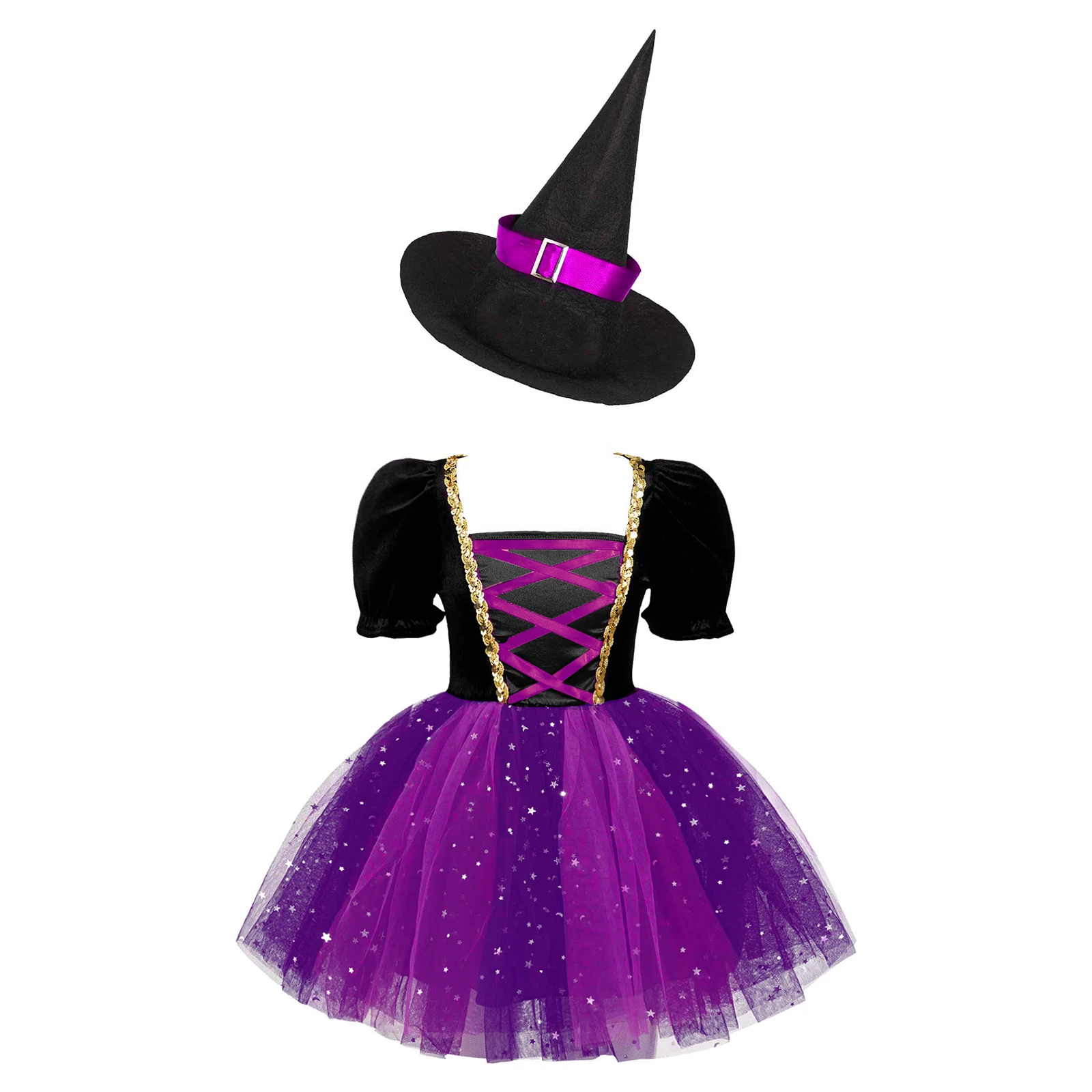 Halloween Witch Cosplay Dress para crianças, Ghost