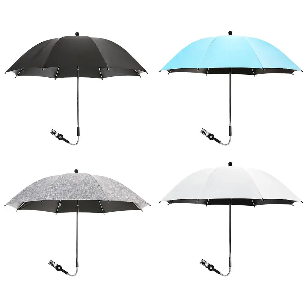 Adjustable Baby Stroller Umbrella Pram UV 50+ Sun Protection Parasol Canopy