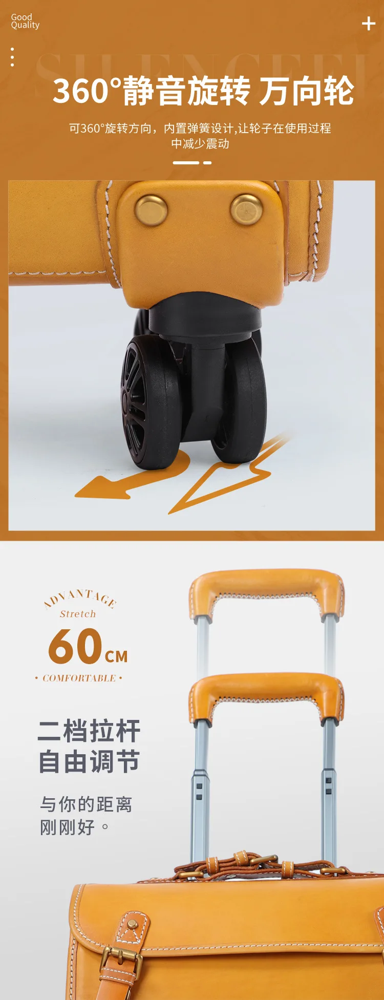 Factory Customized Skeleton-Skin Handmade Universal Wheel Trolley Case 23-Inch Luggage Suitcase Multi-Functional Suitcase