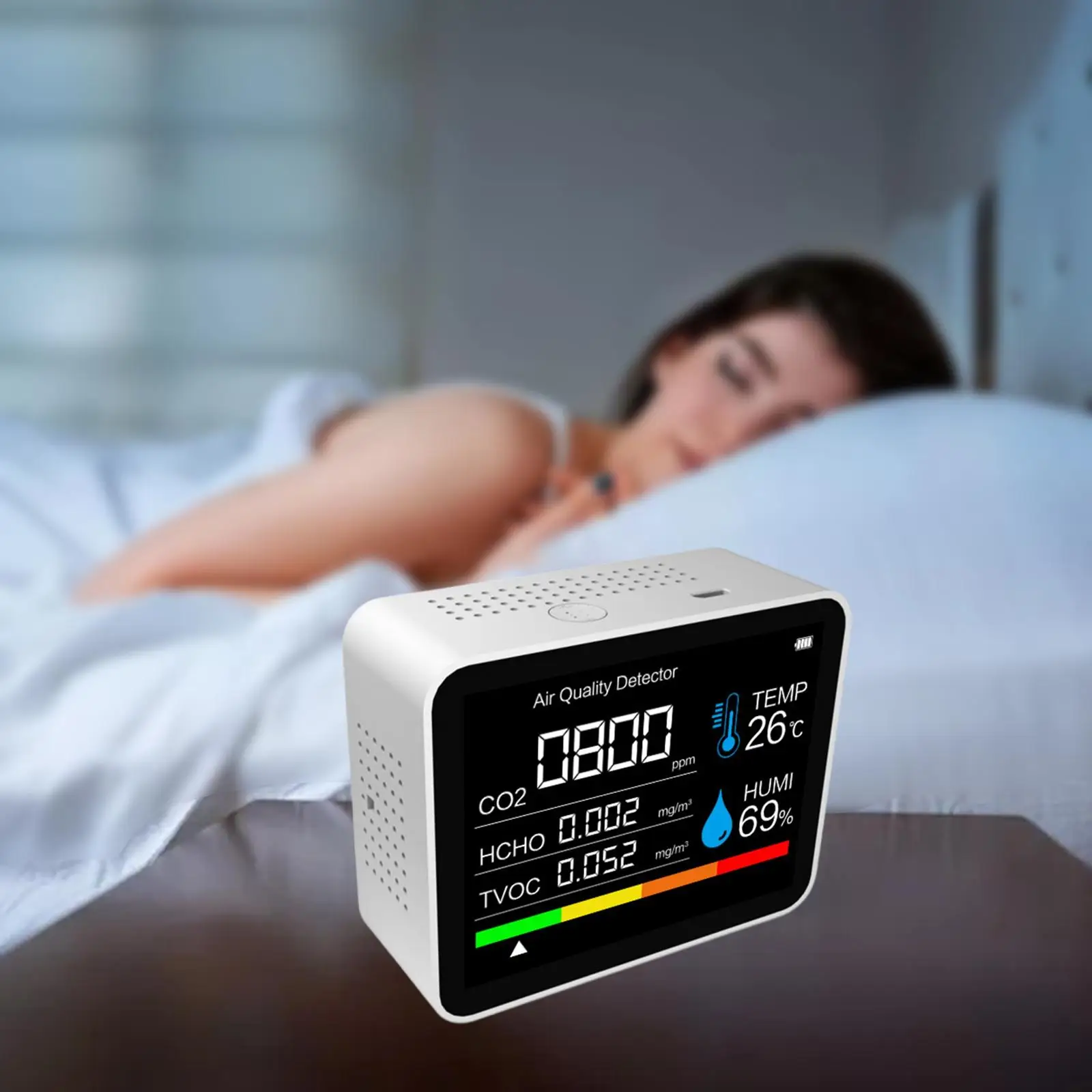   Dioxide Monitor Multi-Function Air Quality Monitor for Living Room