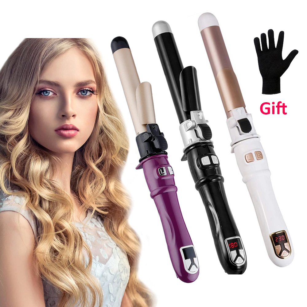 Best of 1.1 / 1.25inch Rotating Curling Iron Curling Wand Automatic Hair Curler 30s Instant Heat Auto Hair Waver Hair Styling Irons Reviews & Tips