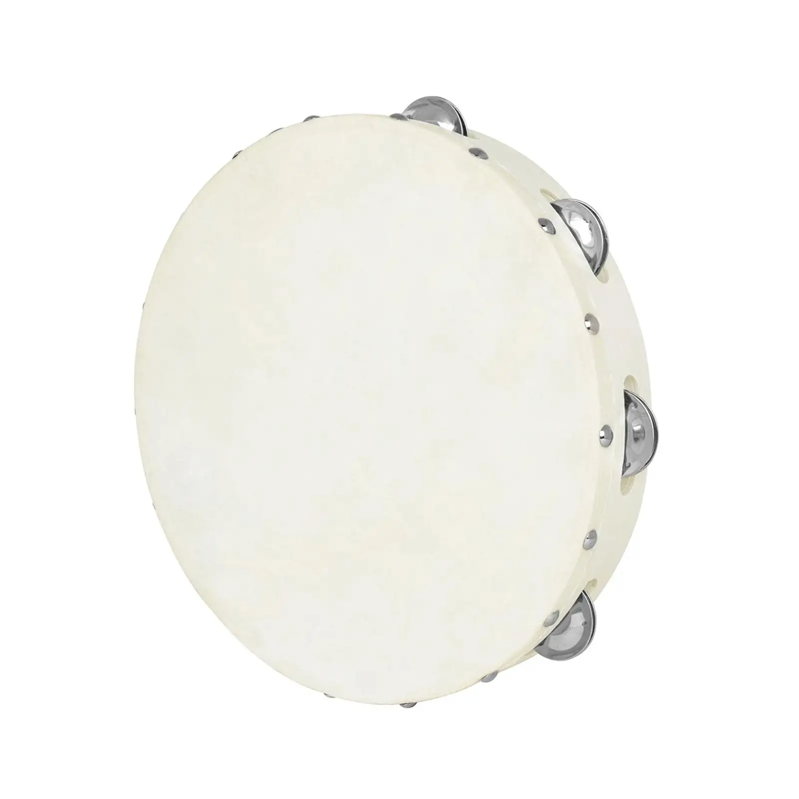 Tambourine Handheld Drum ,Metal Bells , Educational Percussion Instrument for KTV, Party Adults
