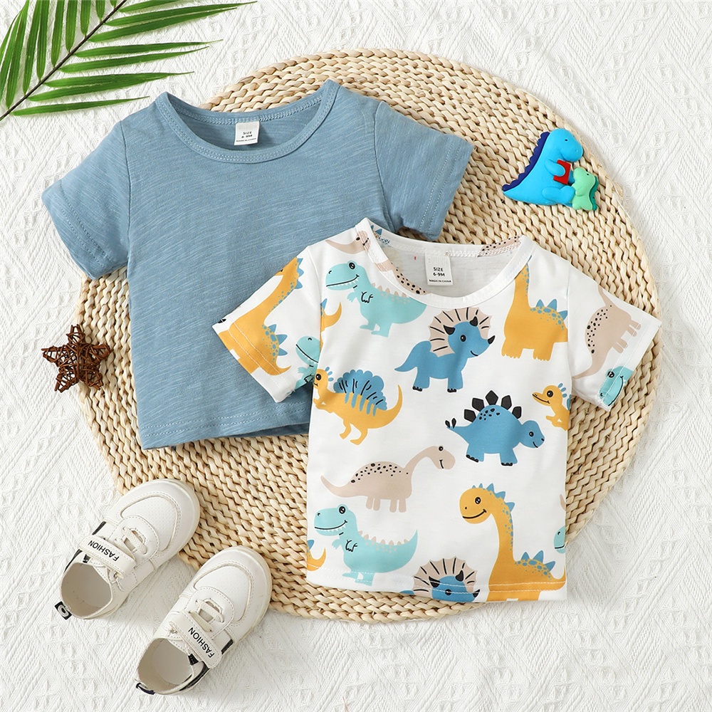 Title 5, 2PCS Summer Top Newborn Baby Boy Cute Dinosaur ...