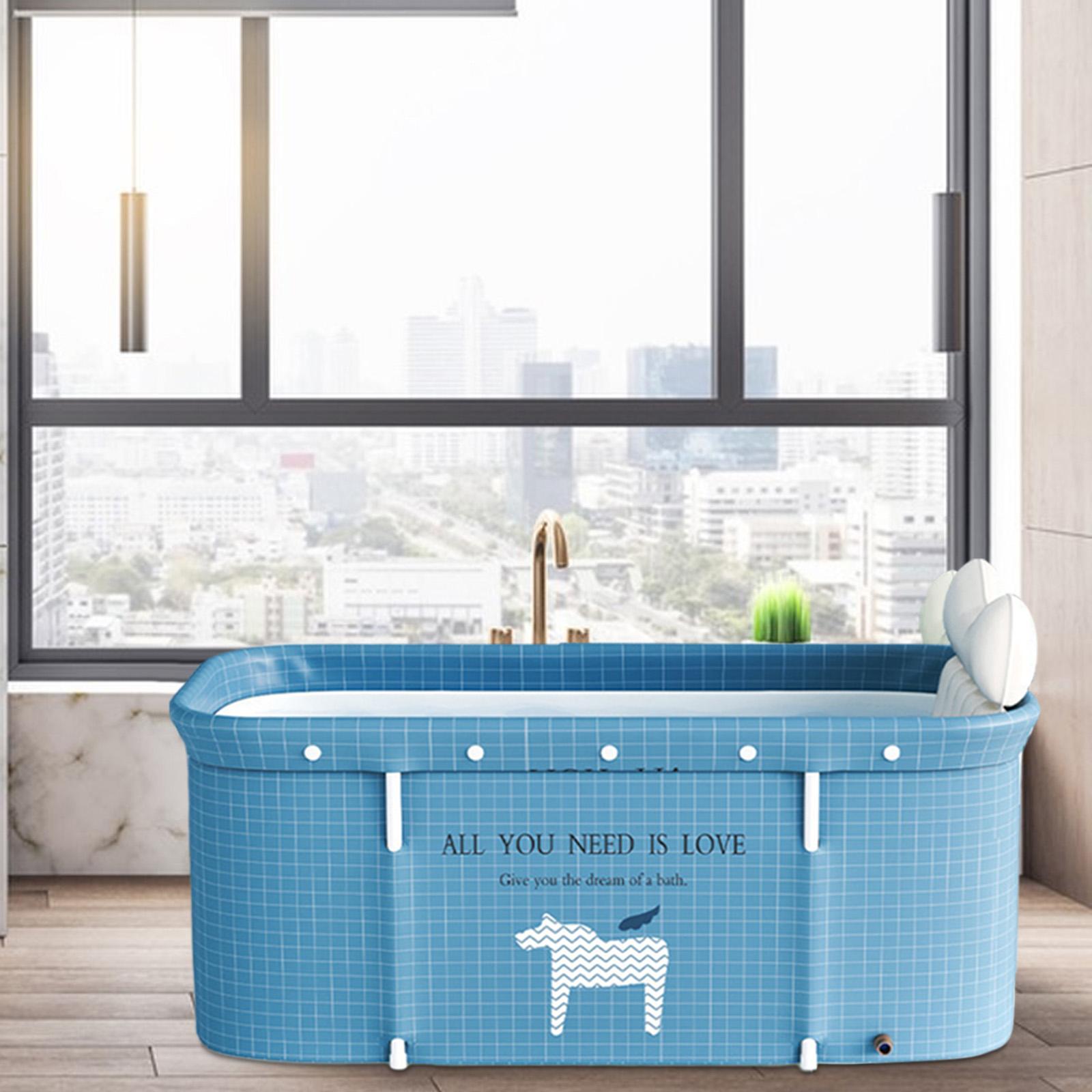 Bathroom Tub Large Swimming Pool Folding Bathtub Soaking Bathtub Hot Tub for Outdoor Indoor Bath Shower Stall Spa