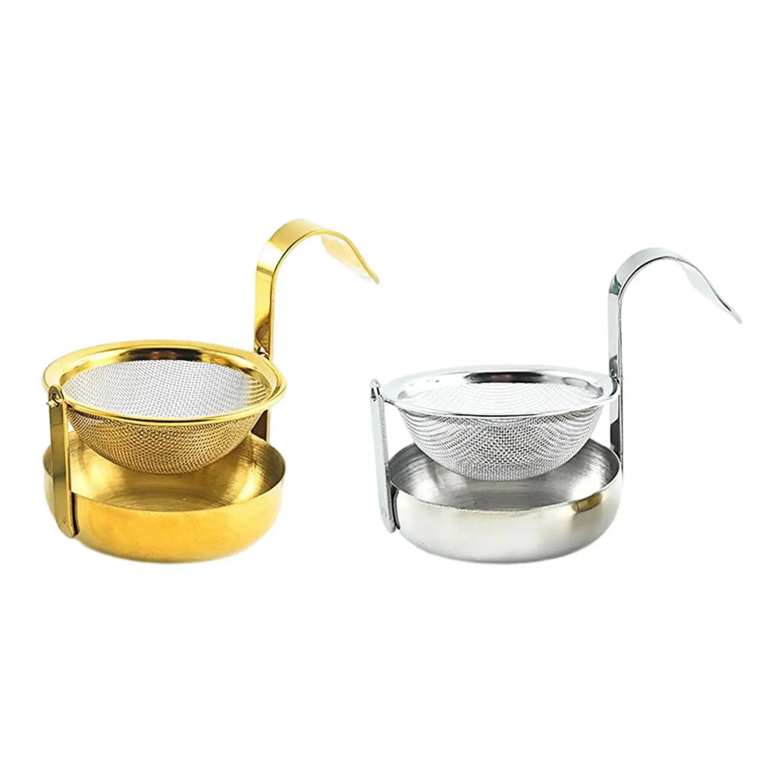 360 Rotatable Tea Strainer 304 Stainless Steel Reusable Fine Mesh Tea Accessories Tea Filter for Party Cafe Home Bar Kitchen