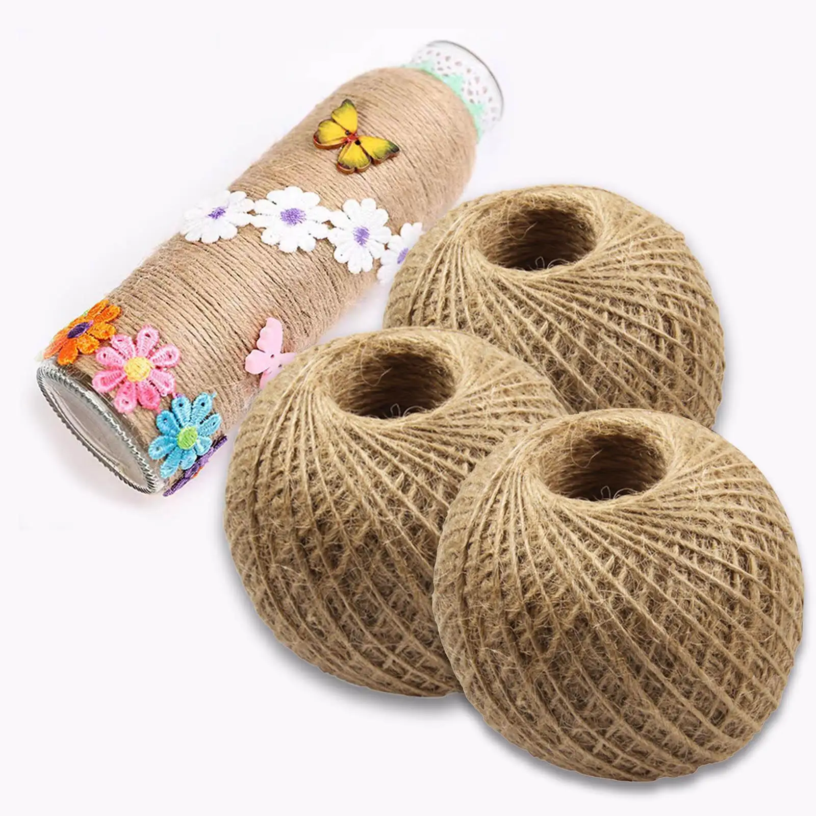 3x Burlap String Roll 80M for Bakers Twine Industrial Packing Materials Bakery Boxes Wrapping Arts Crafts Butcher Twine