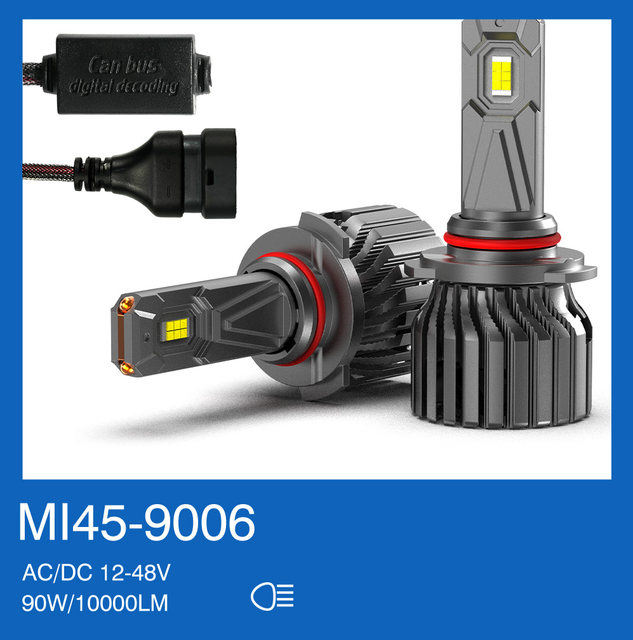 MOTOLED New Arrival AC/DC12-48V 90W 10000LM 9004 9005 880 H1 H3 H4