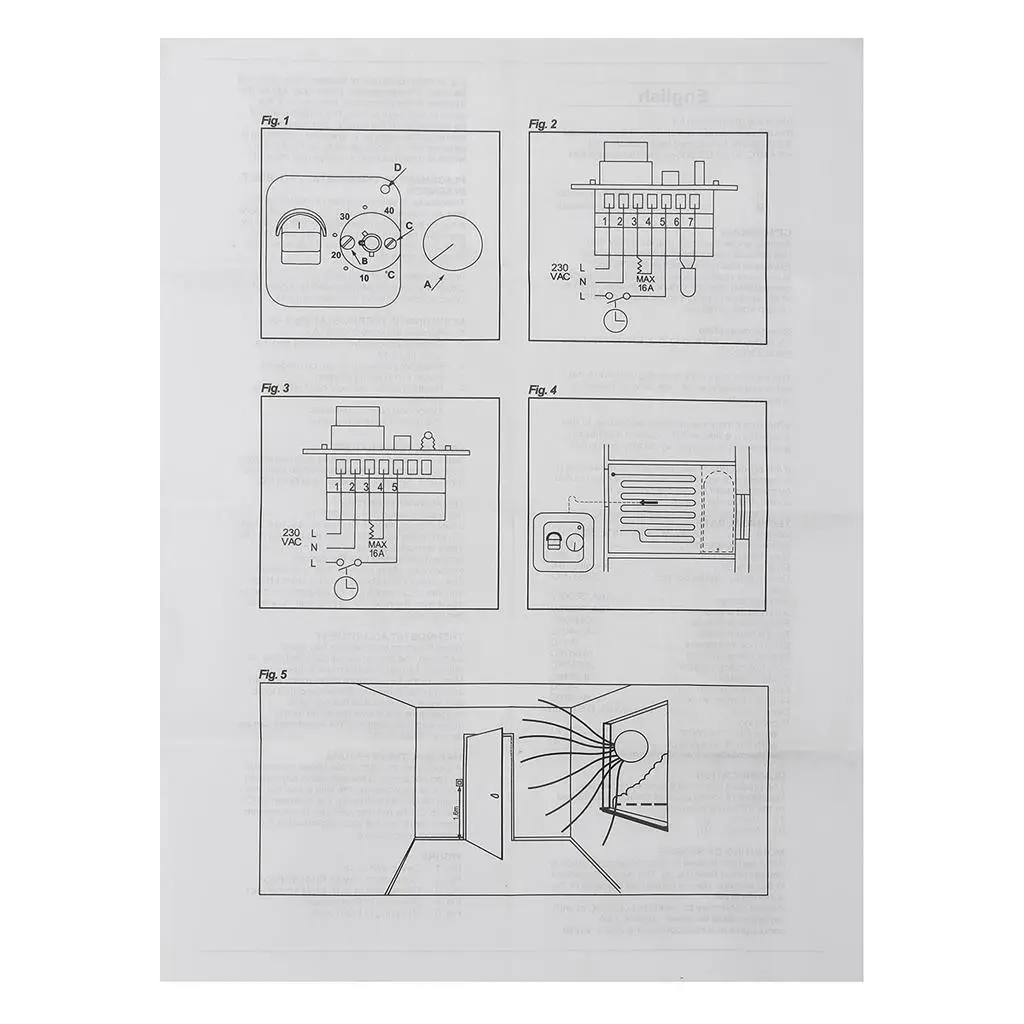 AC230V Manual Underfloor Heating Electric  Switch Wit Floor Sensor