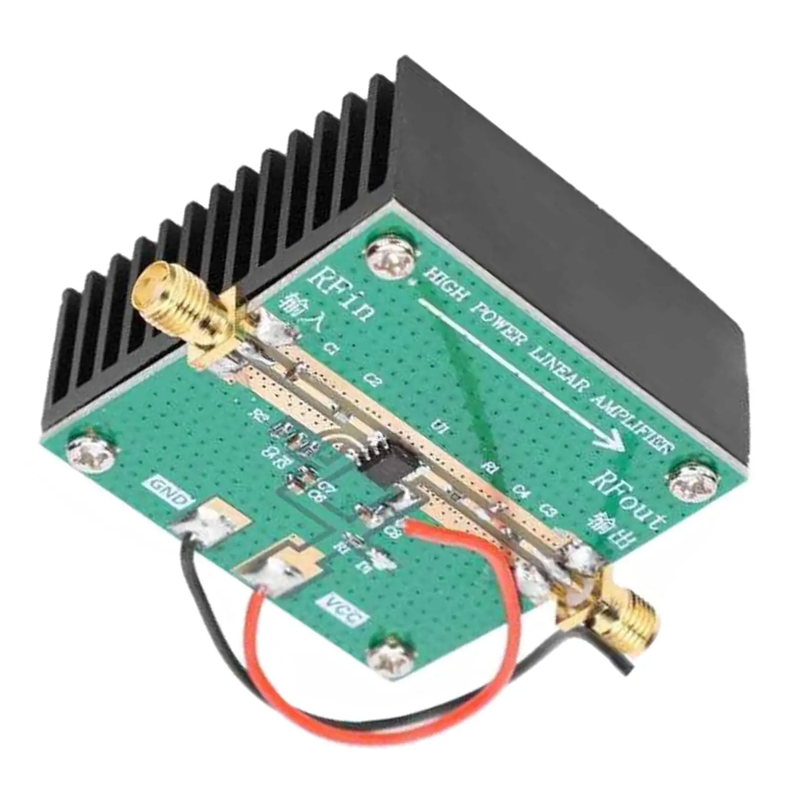 RF Power Amplifier with Heatsink, RF2126 2.4GHz 1W 400-2700MHz Amplification Module, RF Logarithmic Detector for FM Ham Radio