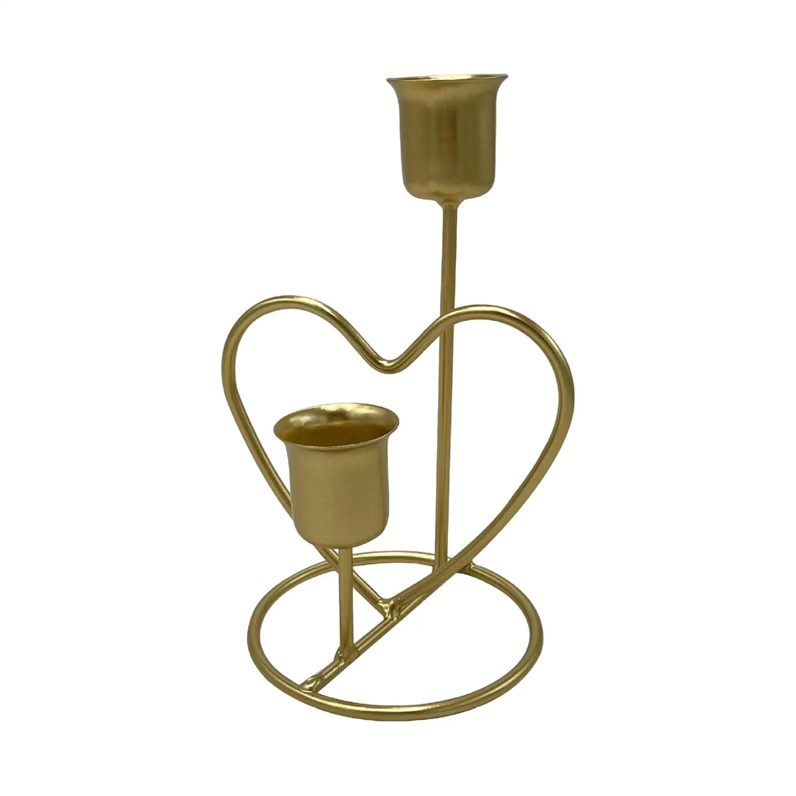 Heart Shaped Candle Candlestick Taper Candles Home Decor Portable Candles Lantern Tealight Candles Rustic Stand for Dining Table