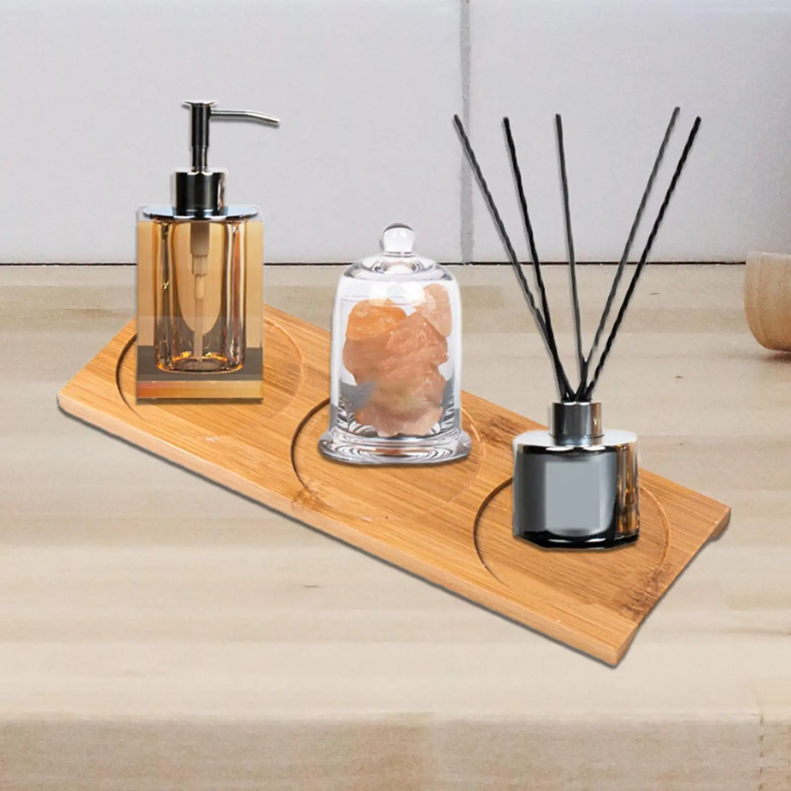 Wooden Flowerpot Tray Storage Rack Vanity Decorative Durable Dispenser for Living Room Garden Bottles Kitchen Candles