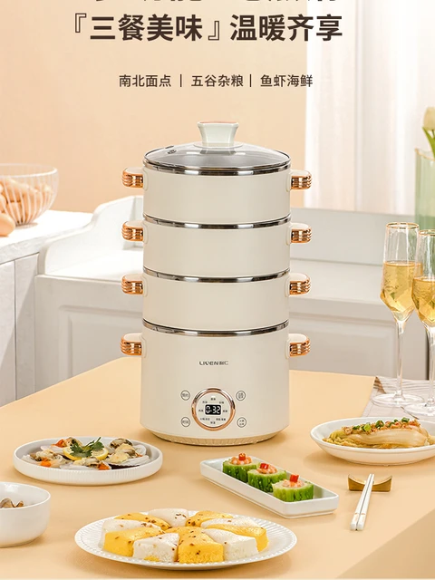 Leen Electric Steamer Multi Functional Three Layer Cooking