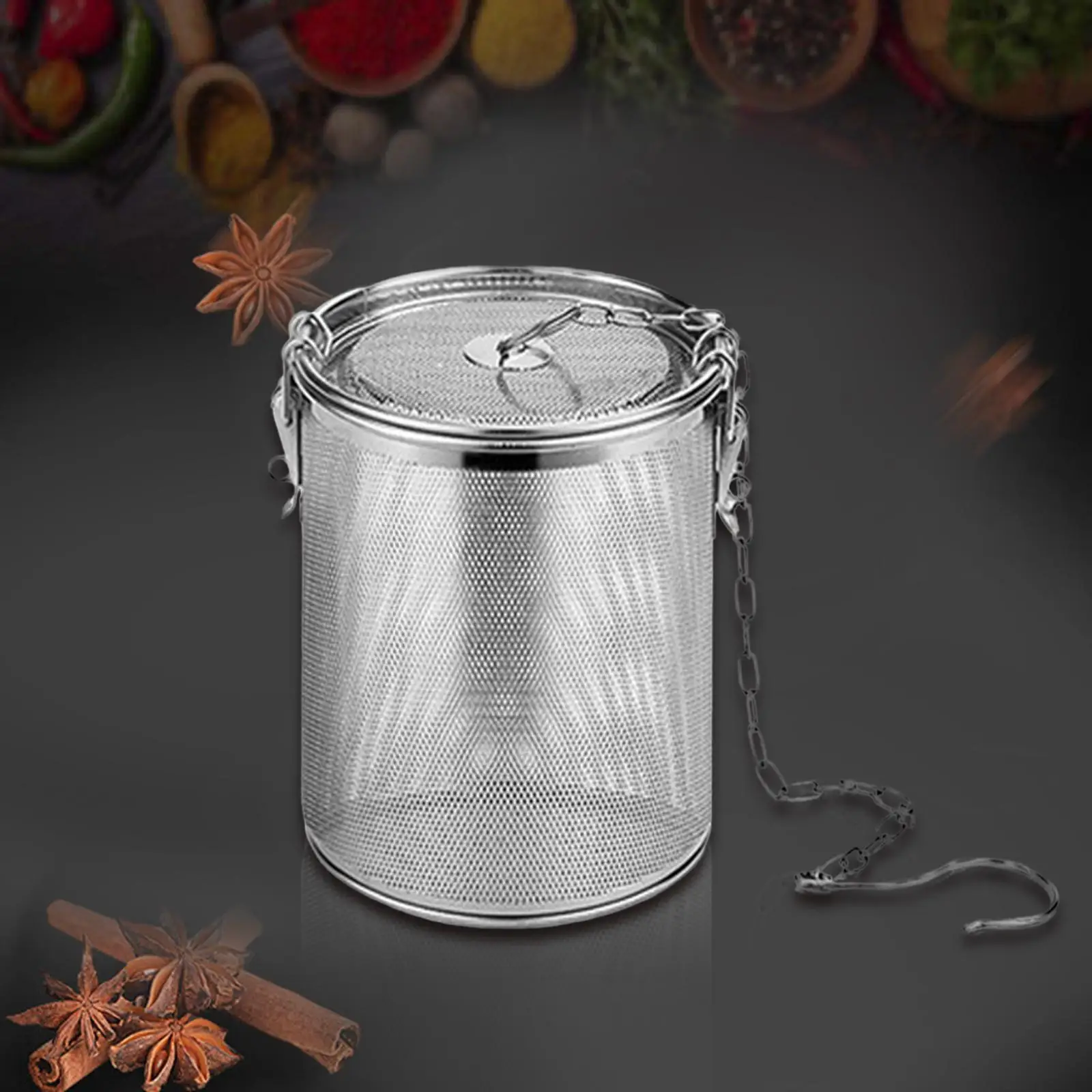 Cooking Spices Strainer Soup Seasonings Seperation  with Chain Hook