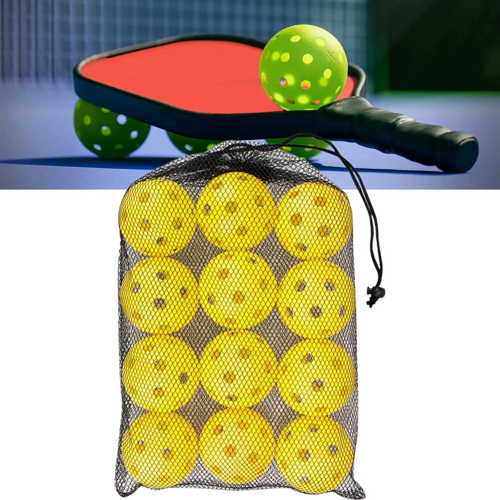 12x Pickleball Balls Practice Toy Ball 72mm for Sanctioned Tournament Play