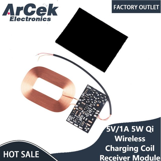 thumbnail image 2 of Wireless Charging Receiver Module, Qi-Certified DIY Transmitter With Safety Protection - Compatible With All Qi Phones & DIY Projects 2 of 14