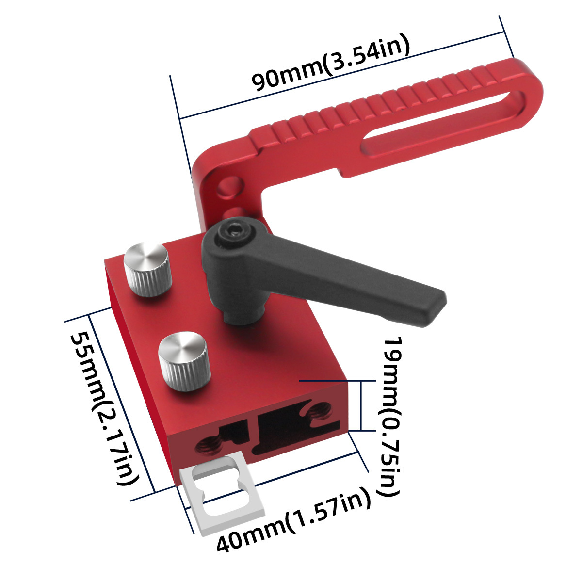 Gehrungsschienen-Stopp, T-Nut-Stopp aus legiertem Stahl, verstellbarer Zaun-Flip-Stopp, präzise Längenbegrenzungsgerät, Holzbearbeitungswerkzeug – Detail 1