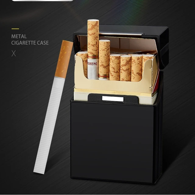 Metal Tobacco Cigarette Case Box Cover Classic Men's Long
