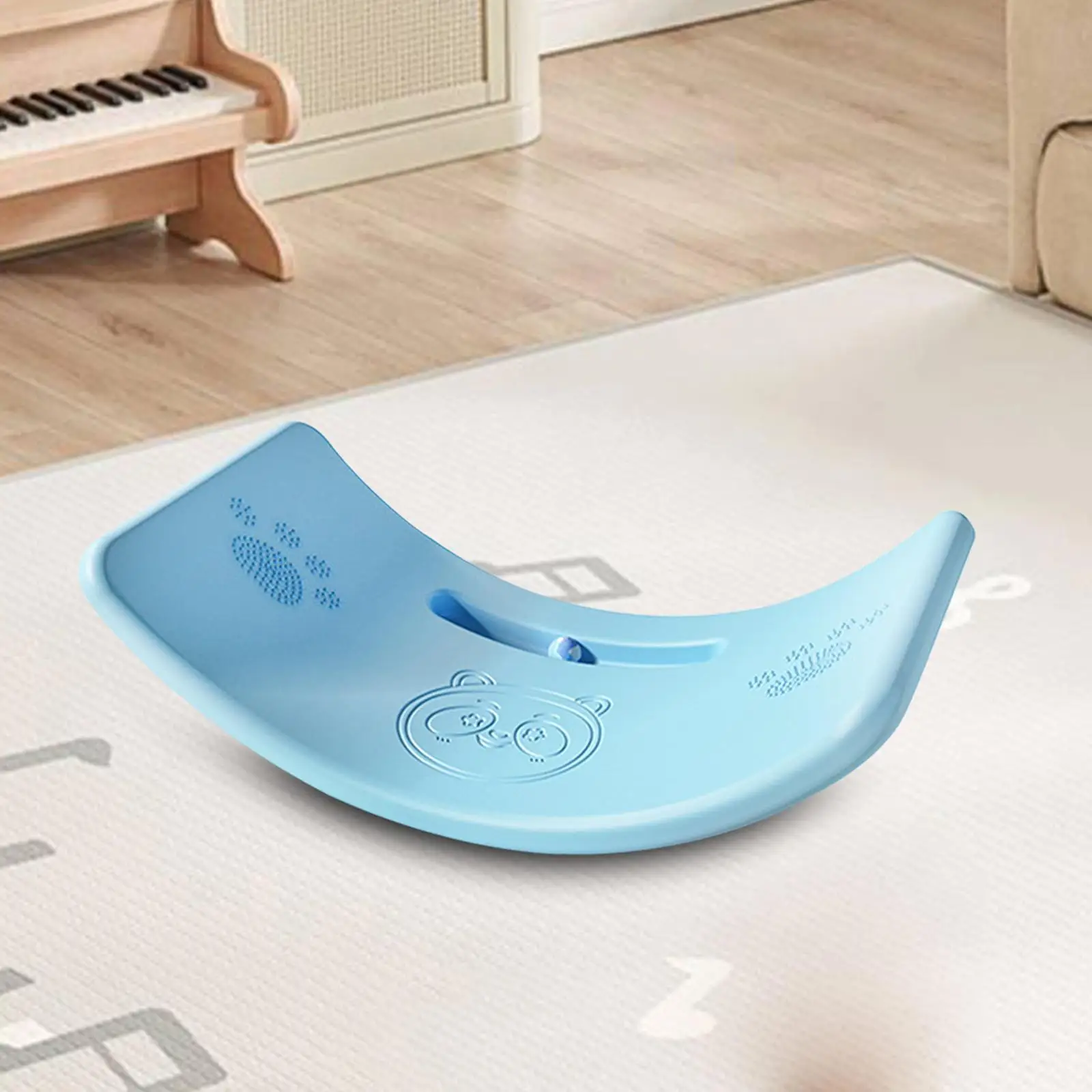 Balance Board Home Exercise Device Sensory Integration Training Equipment 35 Degree Curved Wobble Board Balancing Trainer
