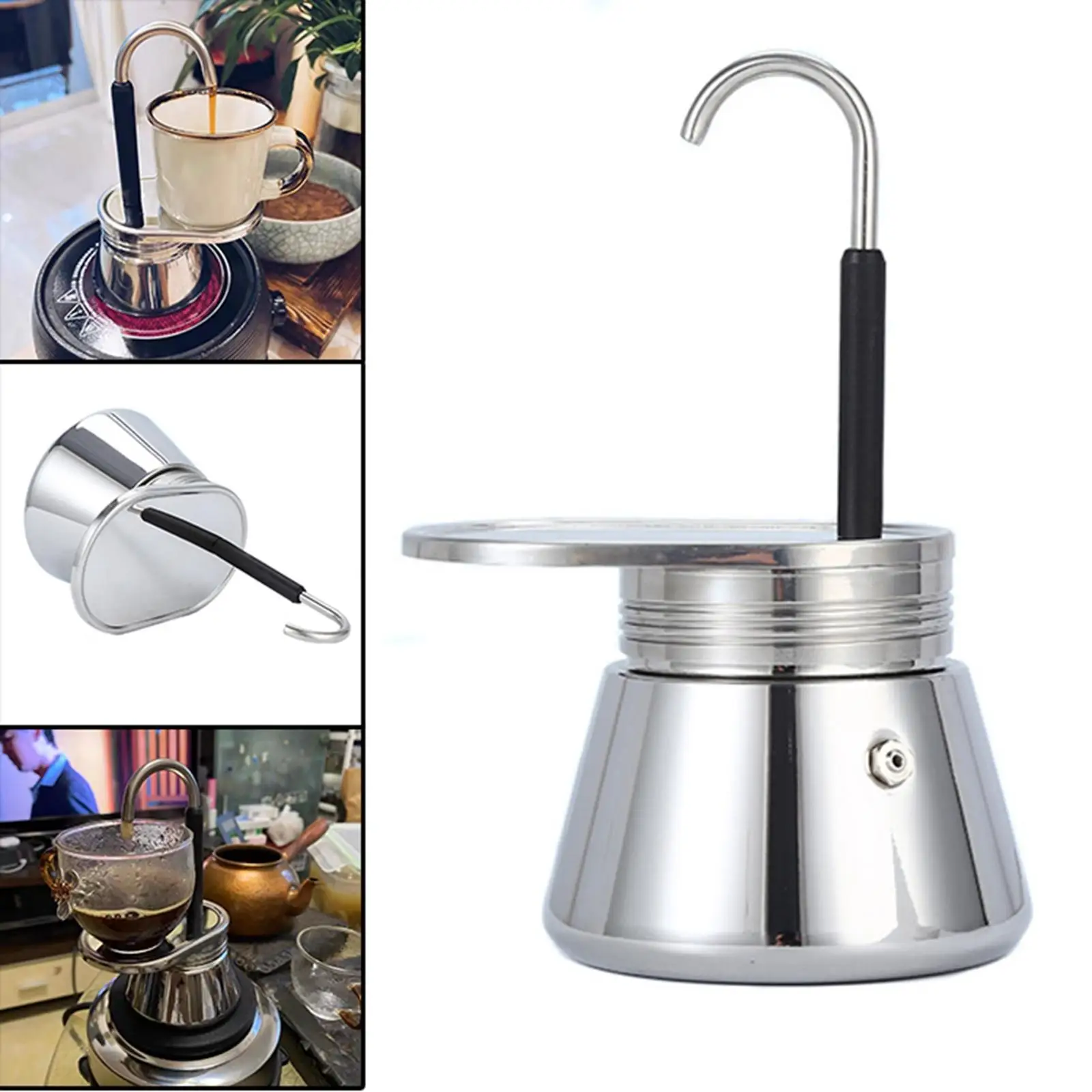 Traveling Stovetop  Pot Stainless Steel Brews Quickly Outdoor