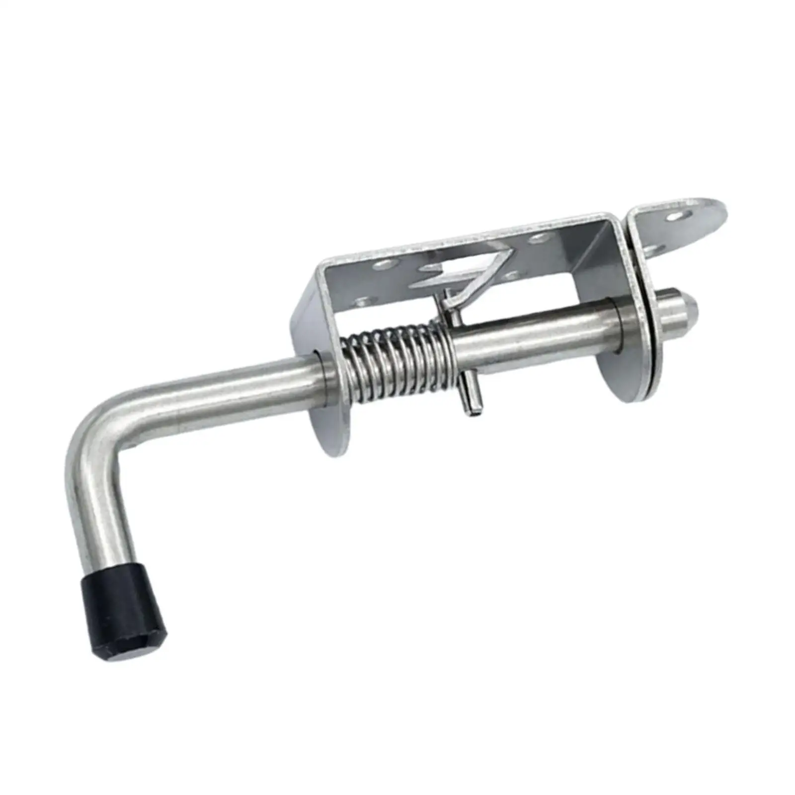 Spring Loaded Barrel Bolt Latch Pin Metal Lock Steel with Grip Sliding Latch Bolt for Chest Shed Utility Trailer Gate