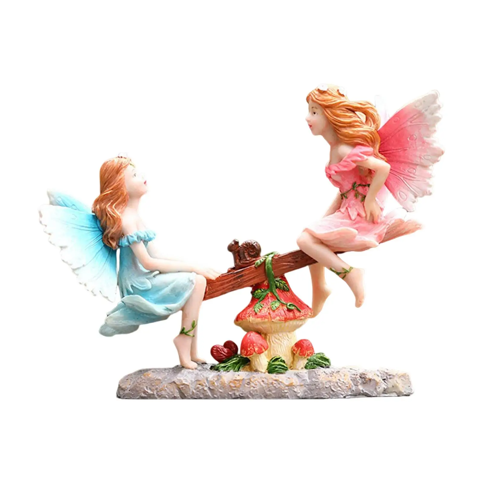 Lovely Garden Fairy Statue Mini Figurine Statue for Garden Backyard Decor