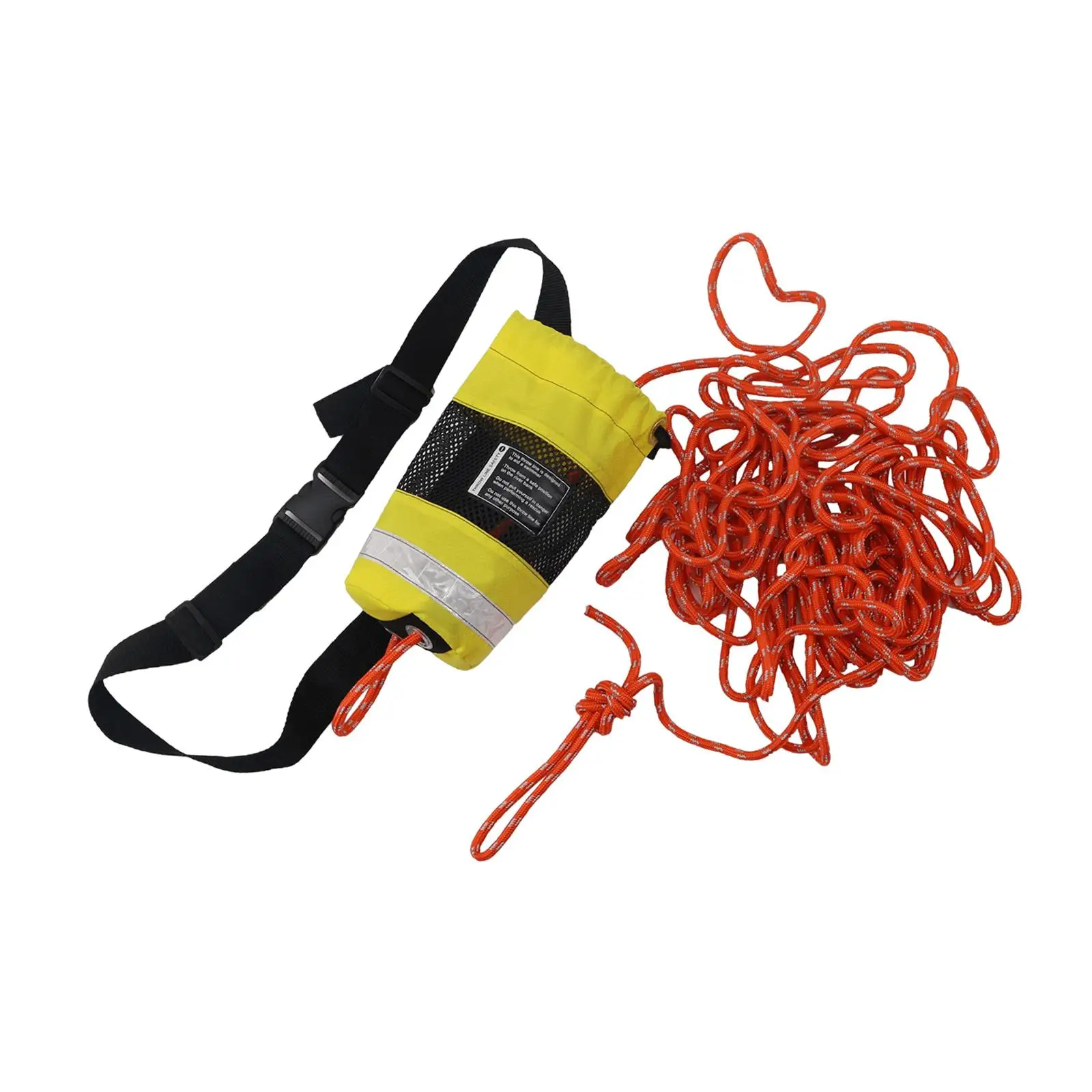 Portable Rope Throw Bag Reflective High Visibility 21M Length for Boating, Water Sports Kayaking, Sailing, Accessory