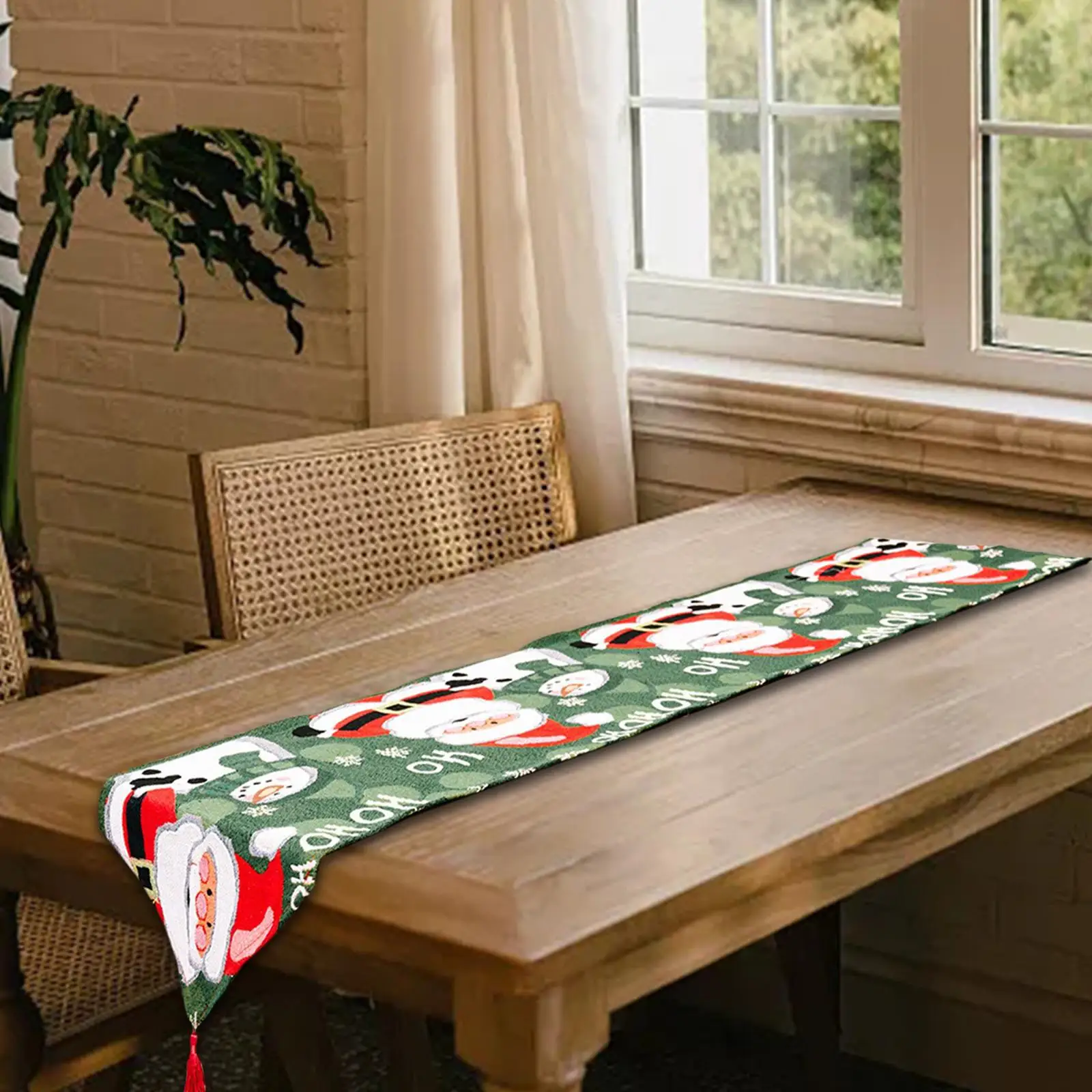 Christmas Table Runner Christmas Tablecloth for Indoor Outdoor Decoration