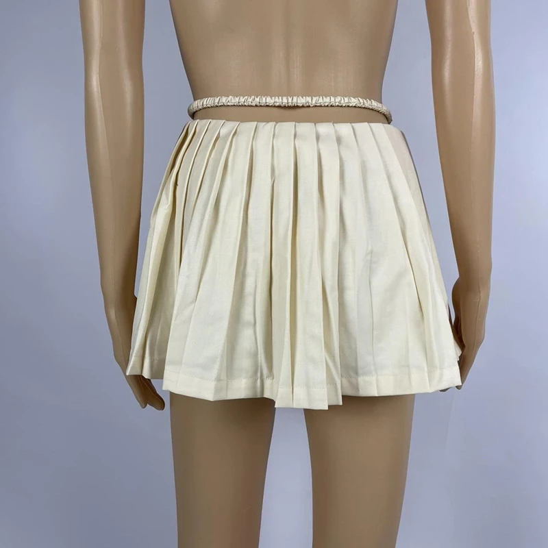 Girlfairy Korean Low Waist Bandage Mini Skirt E Girl 00s Retro Preppy