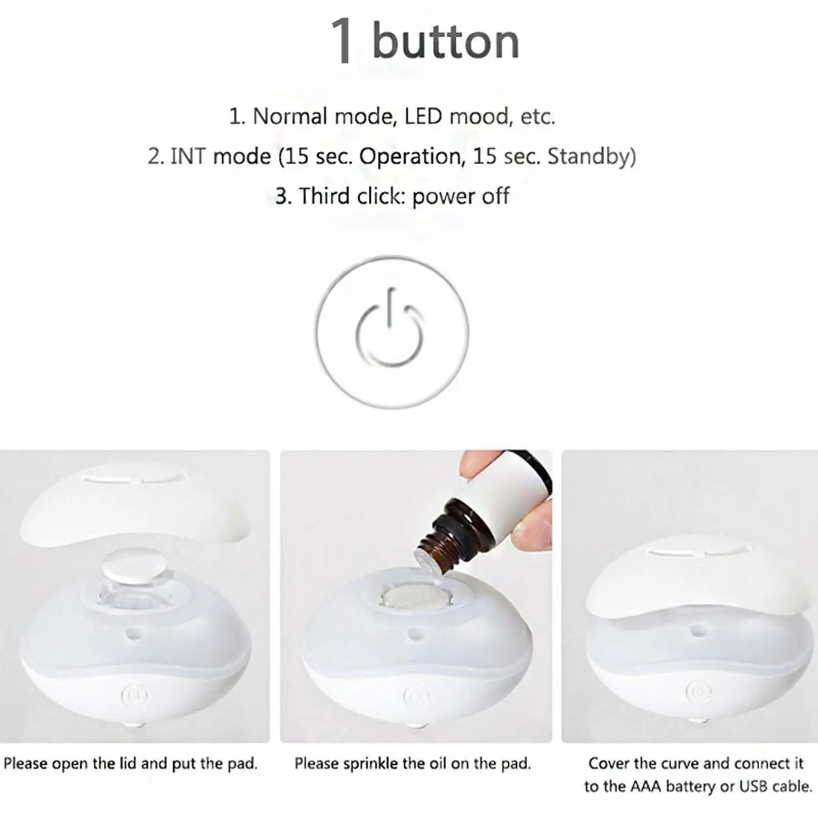 Essential Oil Diffuser Waterless Aroma Diffuser for Office Toilet