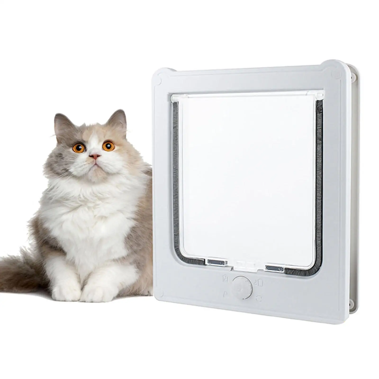 Cat Dogs Flap Doors 4 of Way of Lock Pet Flap Door Kitten Gate Window Gate for Kitten Small Animal Kitty Pets Accessories Walls