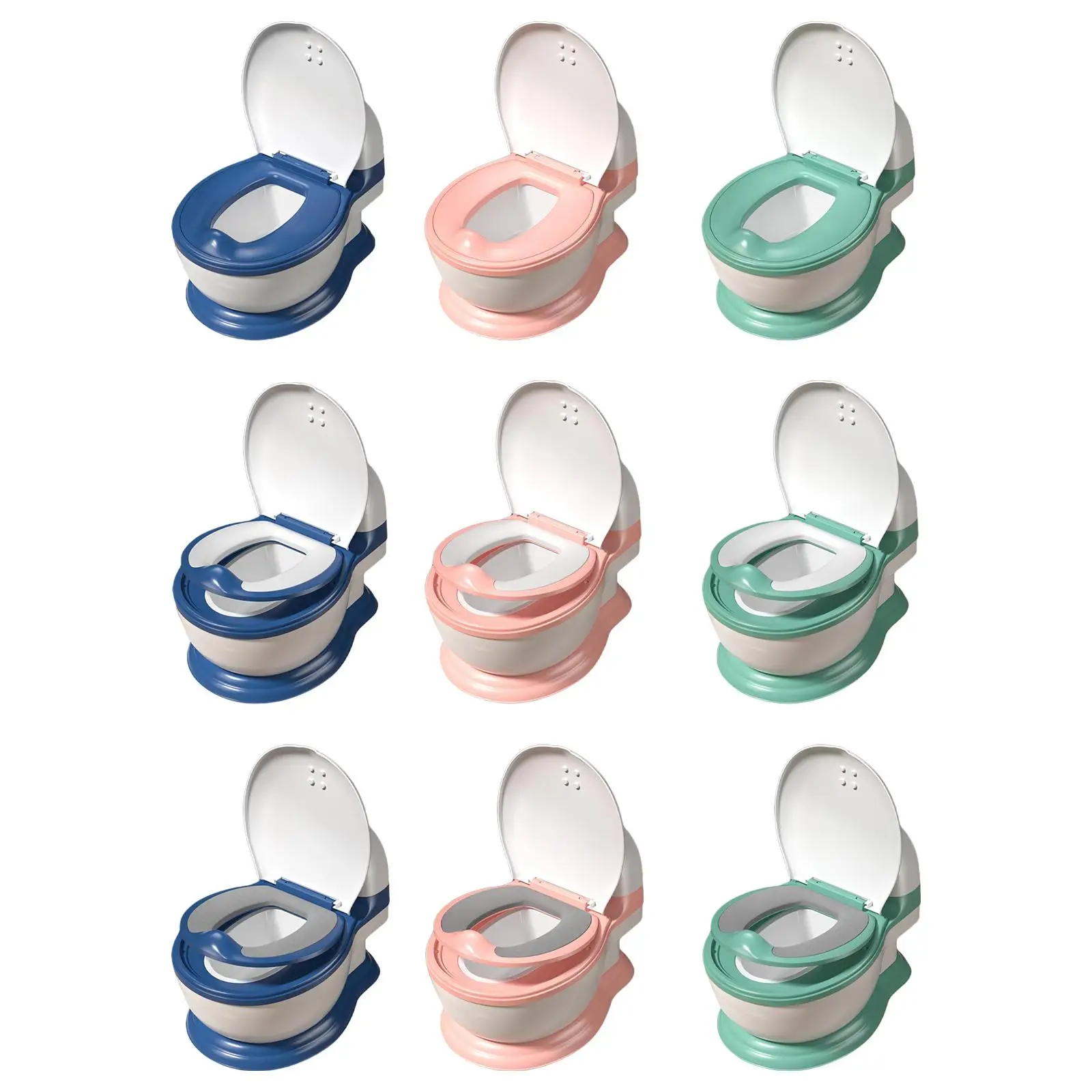 Real Feel Potty Travel Portable with Pad Realistic Potty Seat Potty Train Toilet for Outdoor Hotel Nursery Bedroom Girls