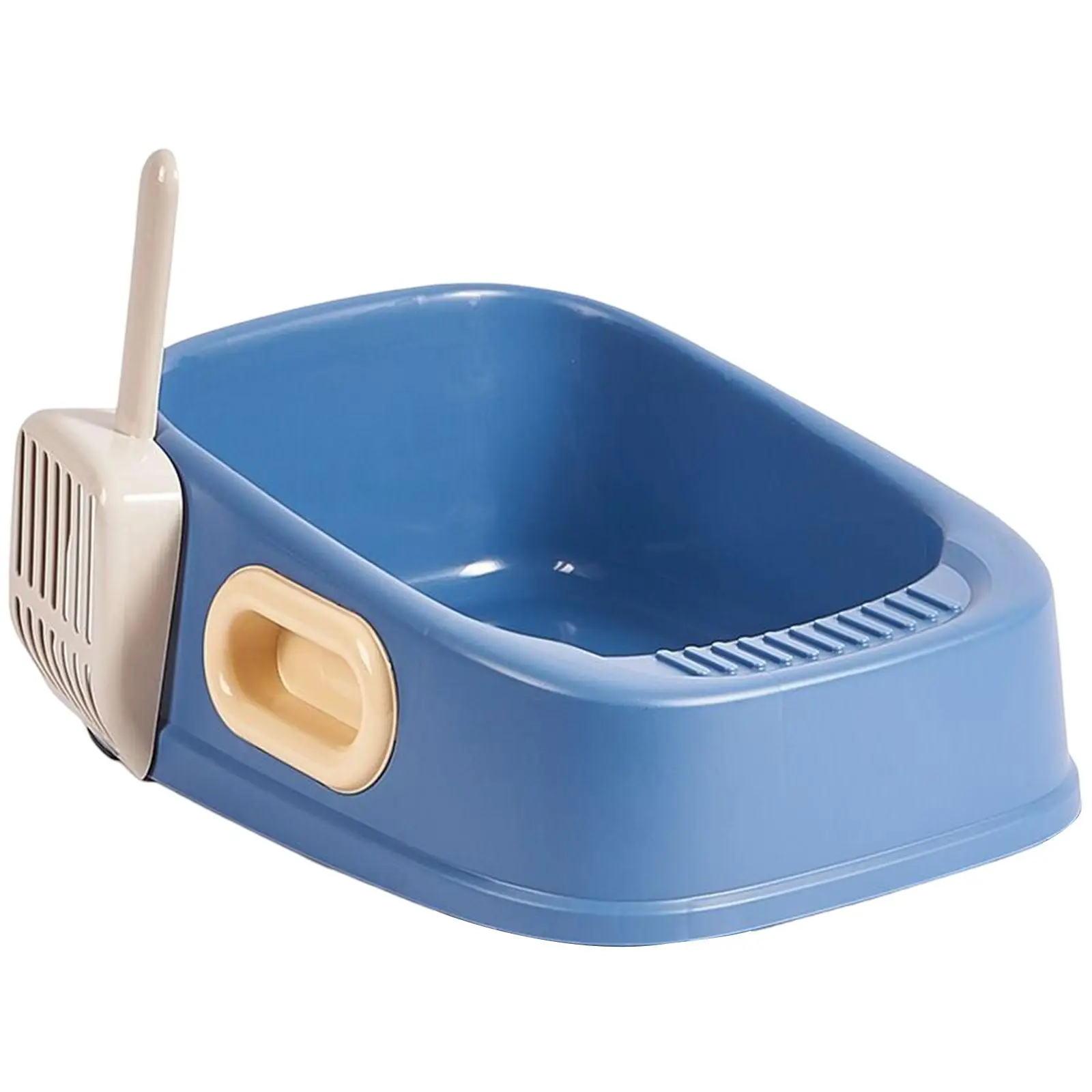 Pet Cat Litter Box Prevent Sand Leakage Sturdy with Spoon Pet Accessories Bedpan Kitty Litter Pan for All Kinds of Cat Litter