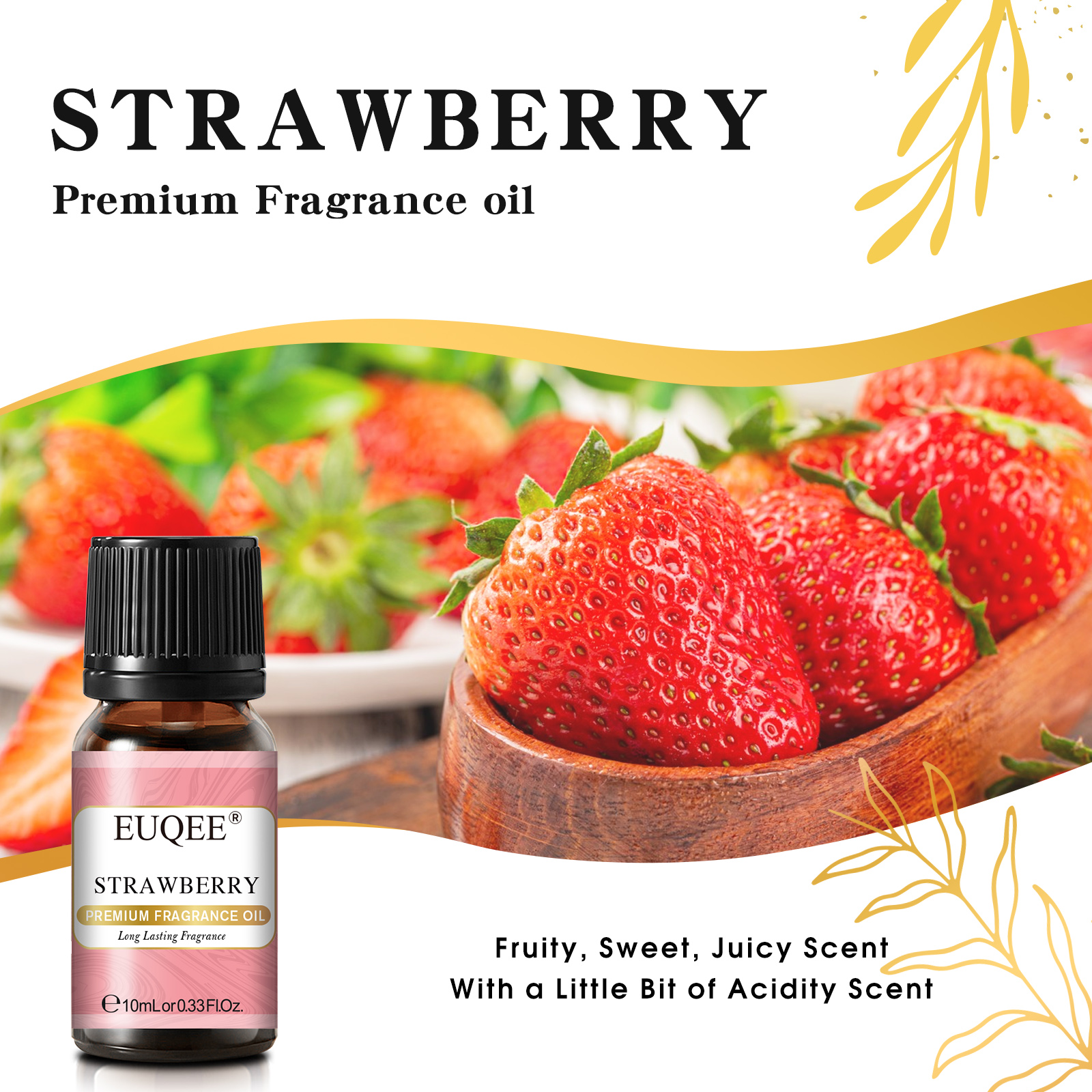 Best of EUQEE 10ml Sweet Fruity Fragrance Oil For Diffuser DIY Soap Candle -Mango Strawberry Cherry Apple Litchi Pineapple Aroma Oils Reviews & Tips