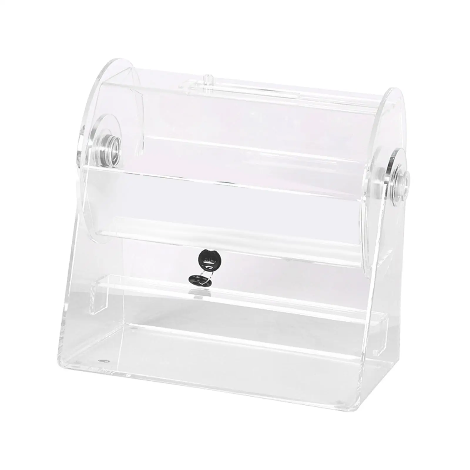 Acrylic Raffle Drum Parent Child Games Raffle Case Turntable Selection Machine Lottery Portable Lottery Machine for Holiday Home