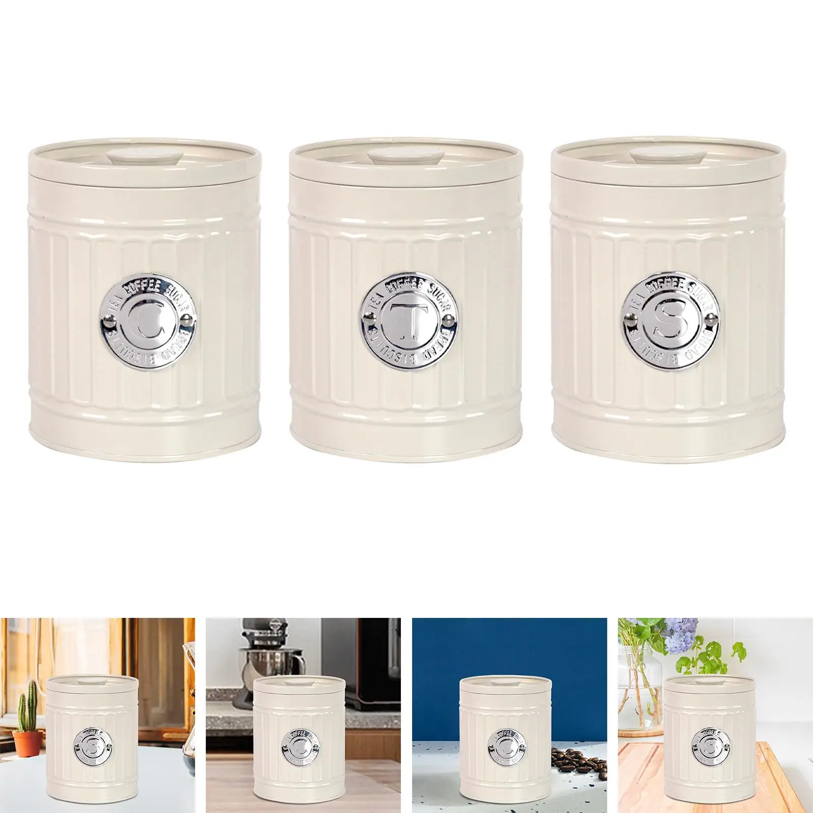 Coffee Canister Kitchen Canister Coffee Storage Container Food Storage Container for Tea Sugar Coffee Cookie Kitchen Counter