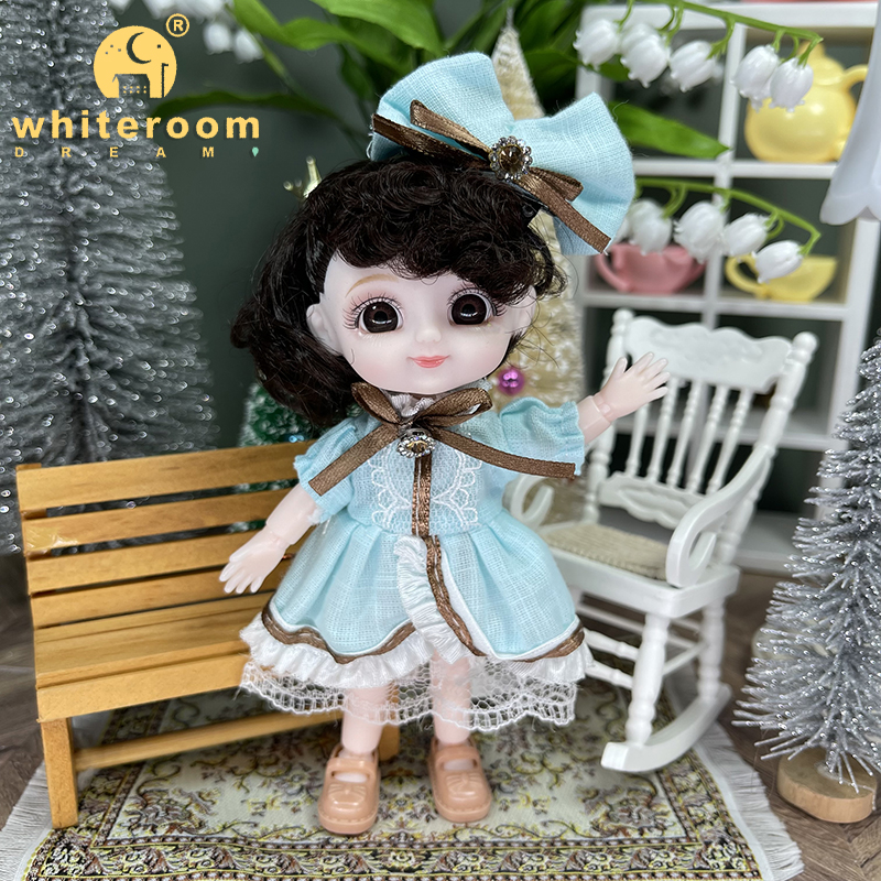 Neue Kawaii 1/12 Baby Tasche Puppe 10cm Ob11 Puppen Mit Kleidung Outfit Kleid Überraschung Bjd Puppen Figur Aktion Spielzeug für Mädchen Geschenke – Detail 13