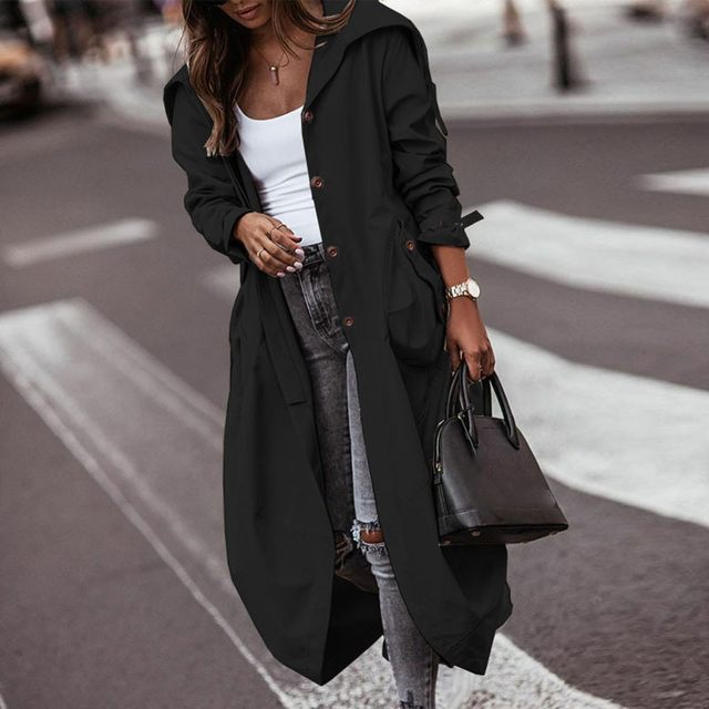 Julian Oversized Trench Coat | Washed Black – California Arts