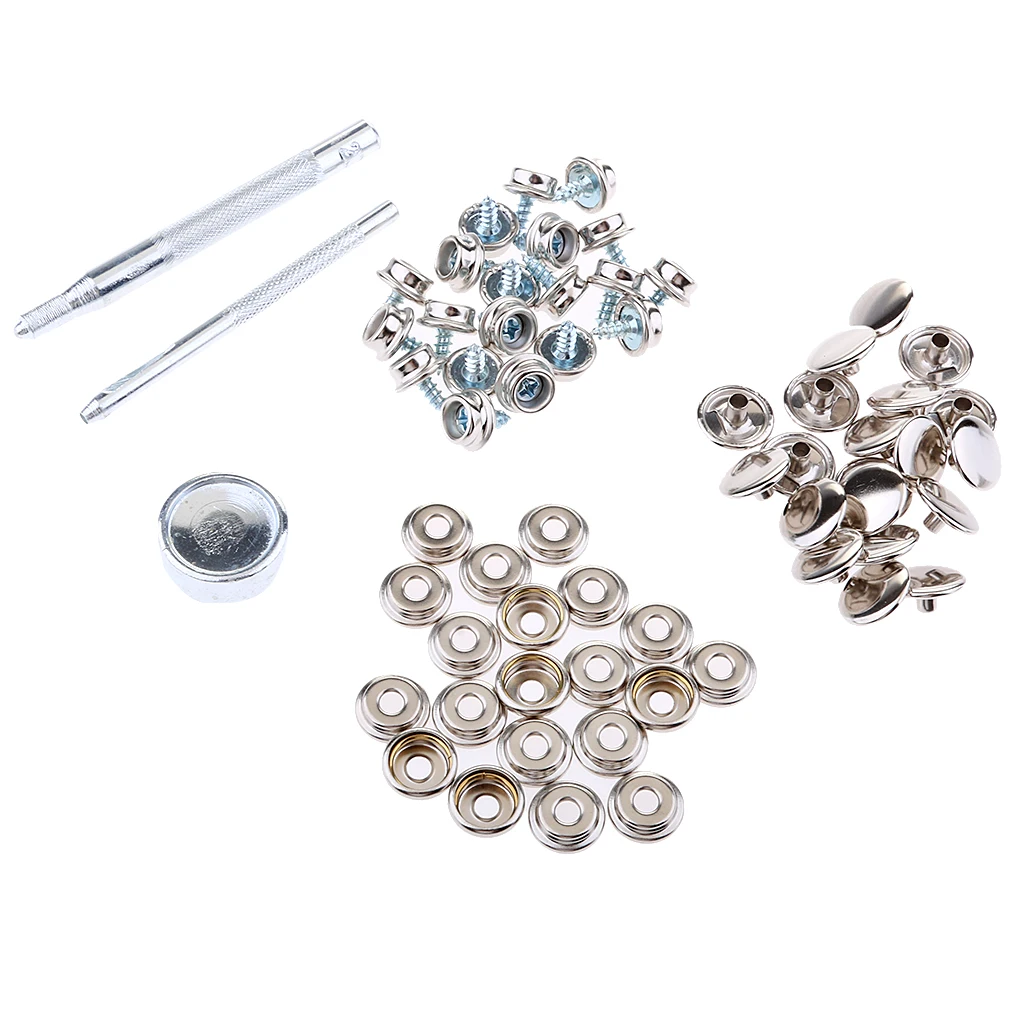 153Pcs Stainless Steel Boat Marine Cover Fastener /8`` Screw Kit with Installation Tool