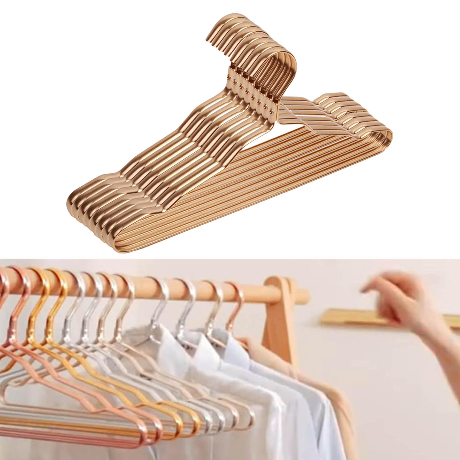 10Pcs Strong Metal Wire Hangers Anti Slip for Home Nursery Everyday Use